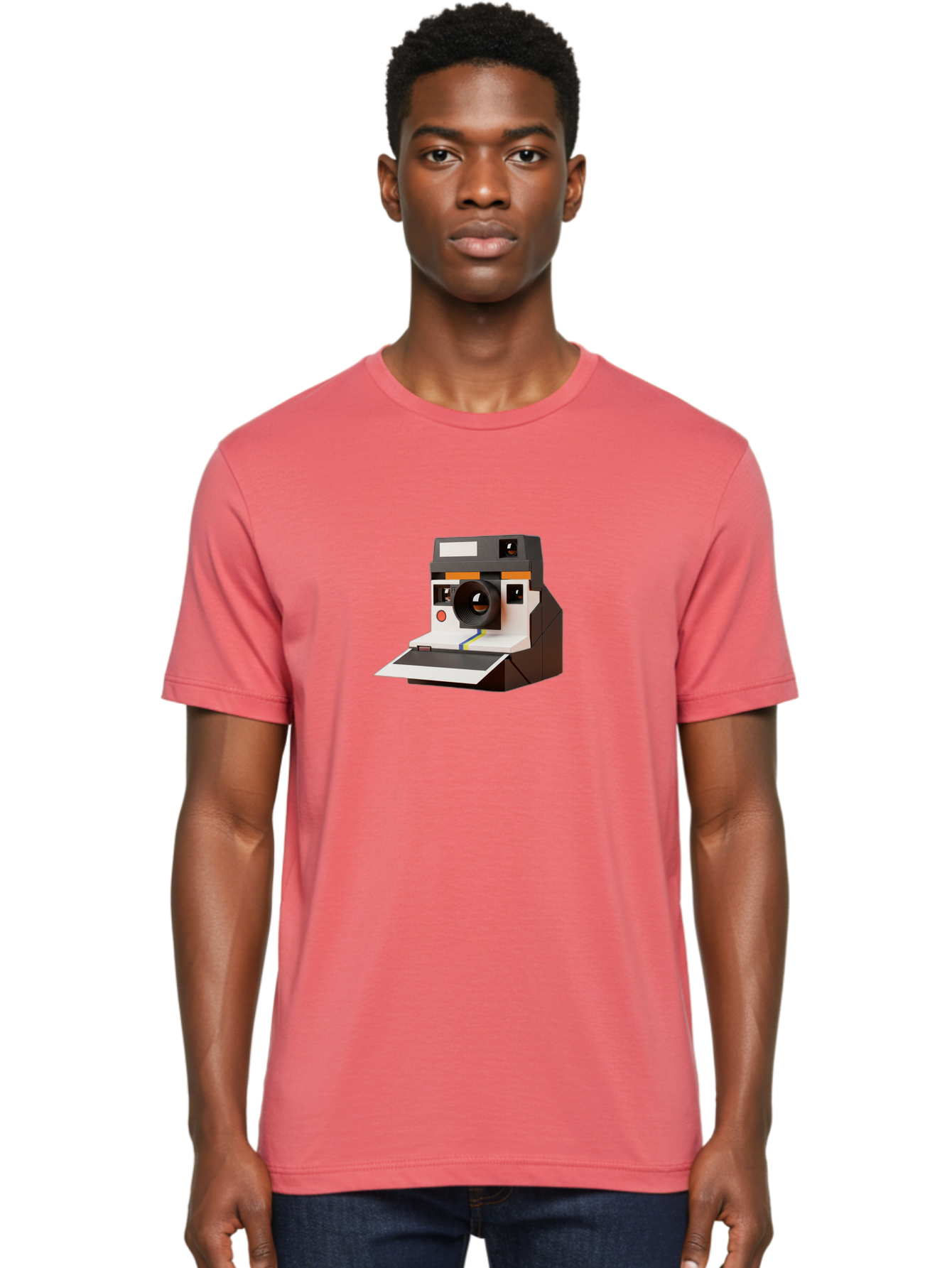 Polaroid-Camera-8 Men'S Graphic Tee, 100% Cotton, Comfortable Casual Summer Wear, Machine Washable, Vintage Camera, Instant Photography, Retro Technology, Analog Camera, Nostalgic Design, Photography Equipment, Classic Style Bae688 28