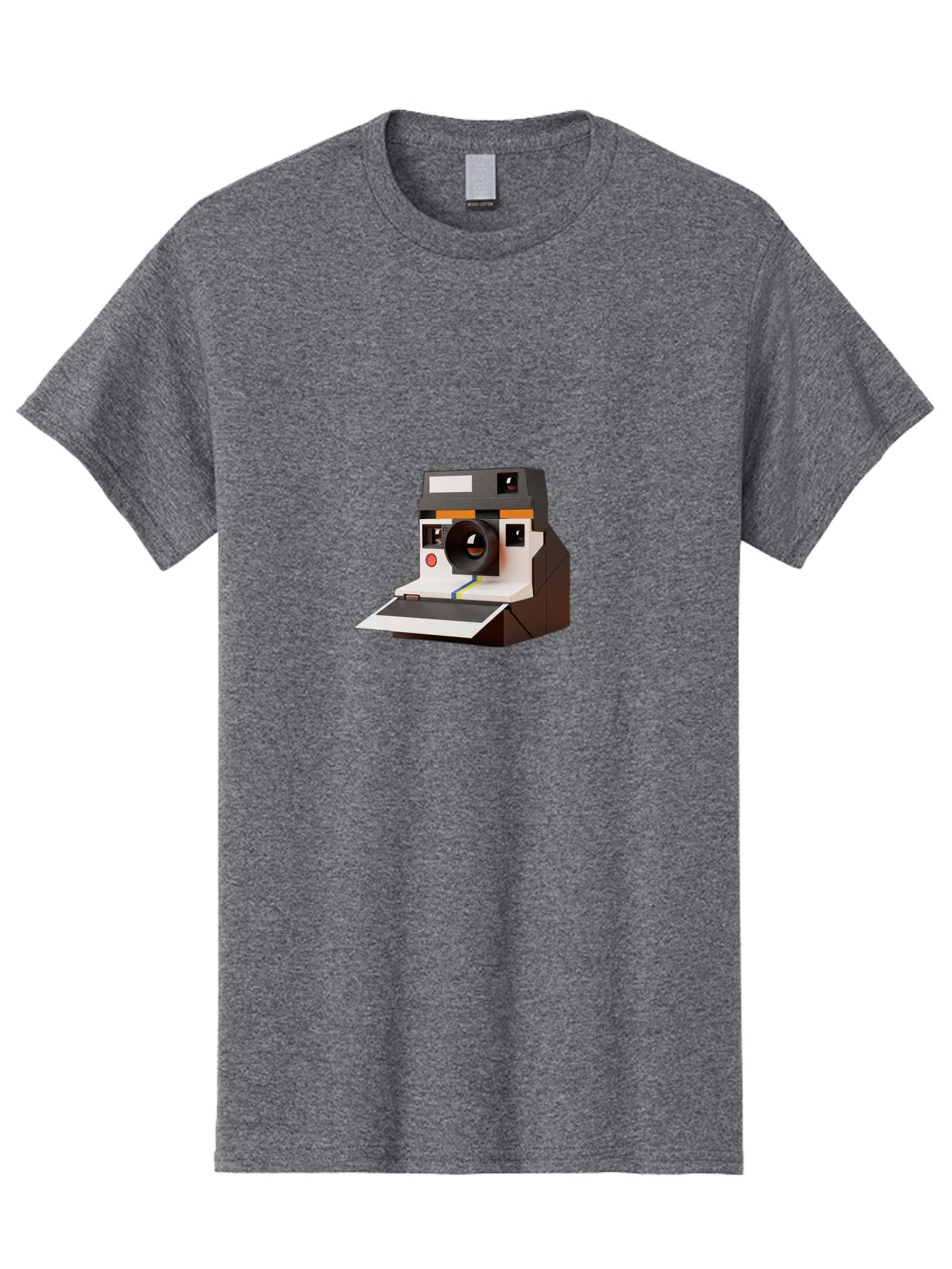Polaroid-Camera-8 Men'S Graphic Tee, 100% Cotton, Comfortable Casual Summer Wear, Machine Washable, Vintage Camera, Instant Photography, Retro Technology, Analog Camera, Nostalgic Design, Photography Equipment, Classic Style Bae688