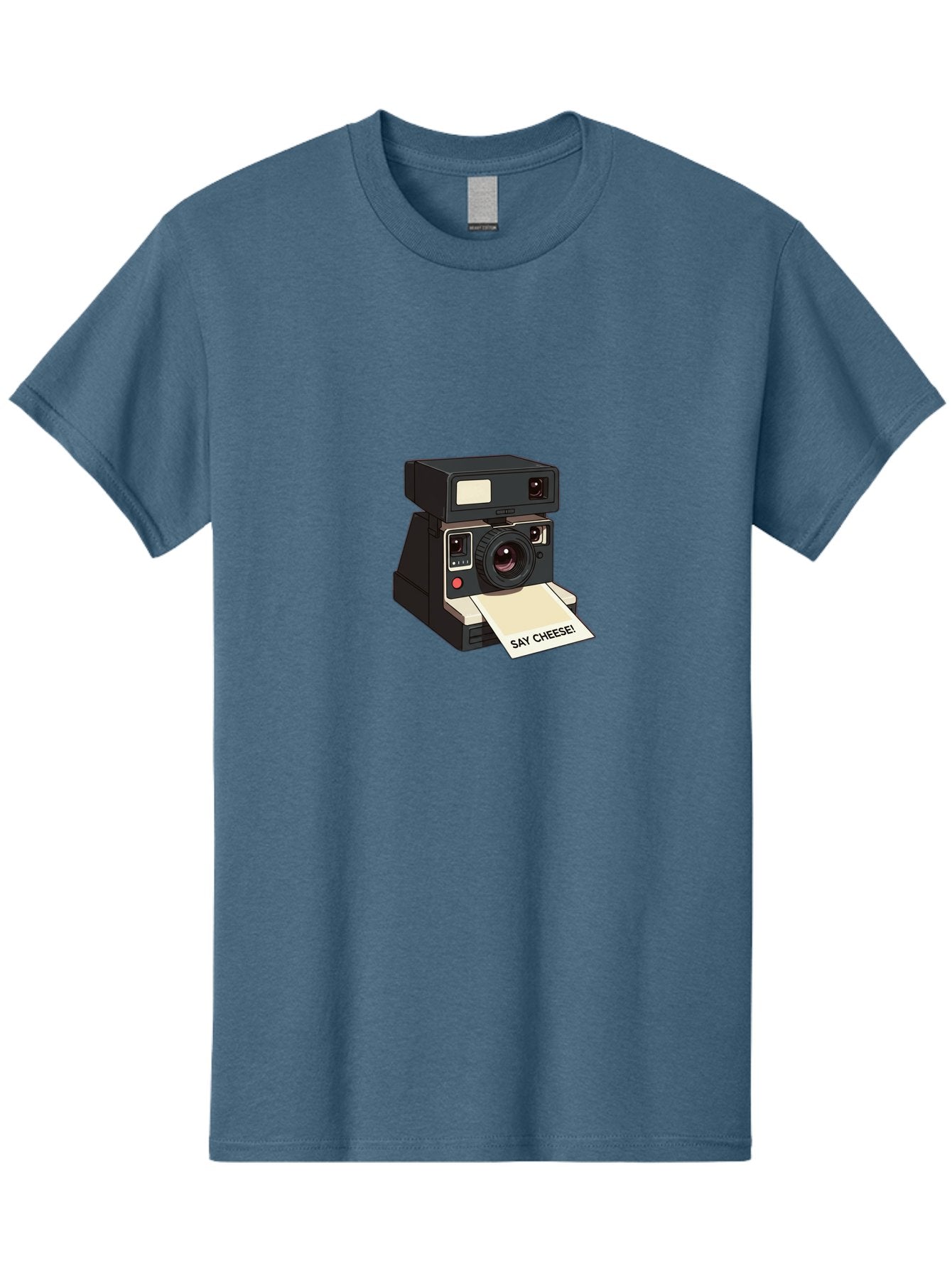 Polaroid-Camera Men'S Graphic Tee, 100% Cotton, Comfortable Casual Summer Wear, Machine Washable, Vintage Polaroid Camera, Instant Photography, Retro Style, Say Cheese Print, Nostalgic Feel, Photography Moment, Classic Design, Black Camera Bae690 14