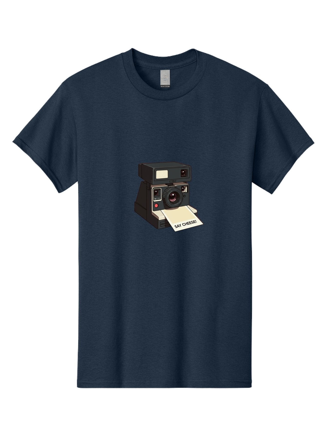 Polaroid-Camera Men'S Graphic Tee, 100% Cotton, Comfortable Casual Summer Wear, Machine Washable, Vintage Polaroid Camera, Instant Photography, Retro Style, Say Cheese Print, Nostalgic Feel, Photography Moment, Classic Design, Black Camera Bae690 12