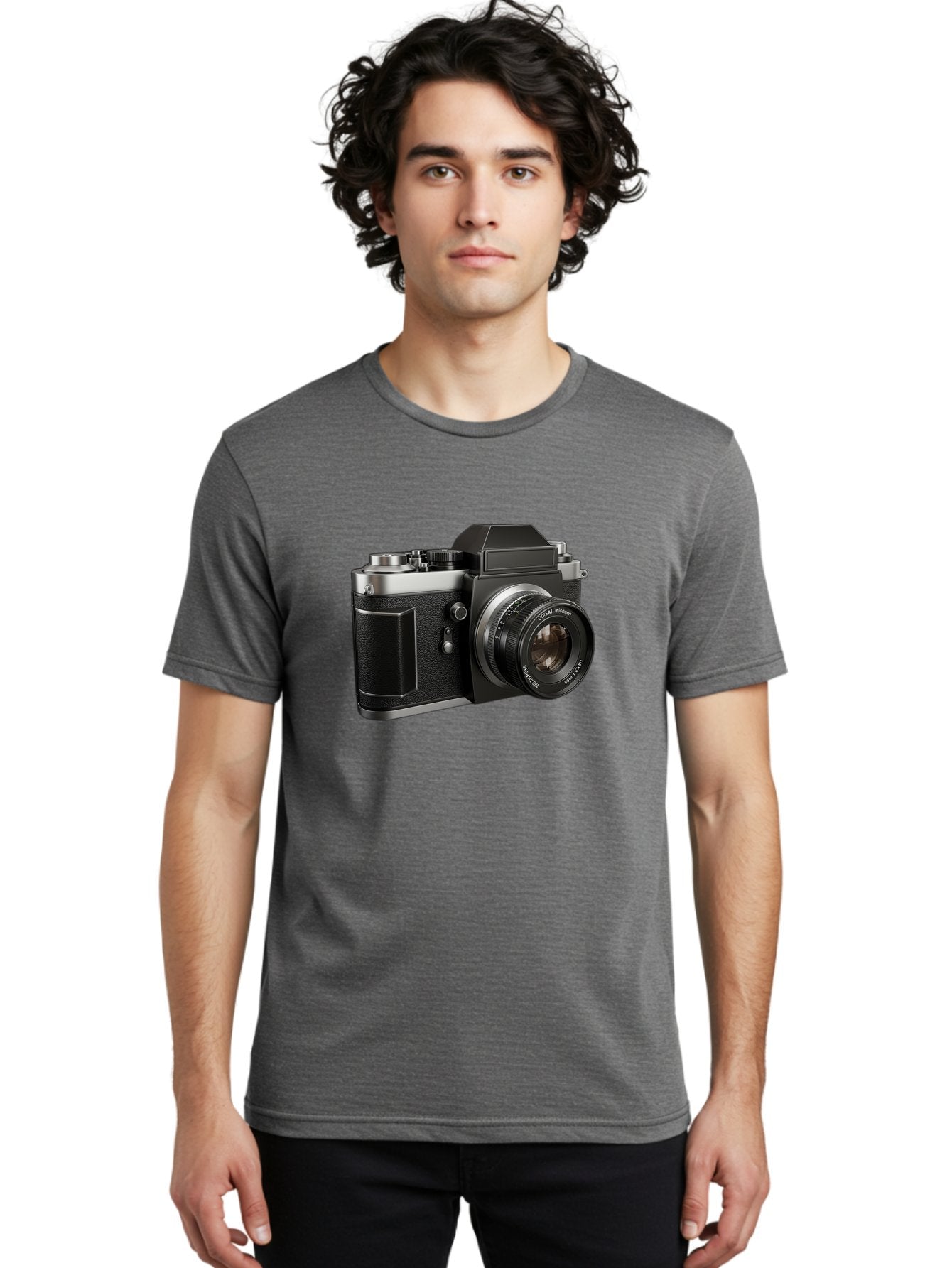 Praktica Men'S Graphic Tee, 100% Cotton, Comfortable Casual Summer Wear, Machine Washable, Vintage Camera, Photography Equipment, Classic Design, Black Camera Body, Lens Details, Optical Viewfinder, Shutter Release, Photography Gear, Bae692 29
