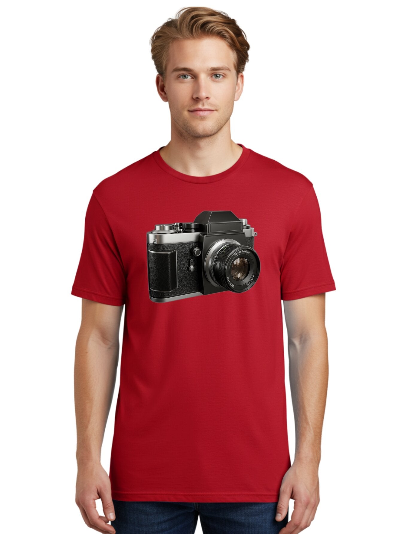 Praktica Men'S Graphic Tee, 100% Cotton, Comfortable Casual Summer Wear, Machine Washable, Vintage Camera, Photography Equipment, Classic Design, Black Camera Body, Lens Details, Optical Viewfinder, Shutter Release, Photography Gear, Bae692 28