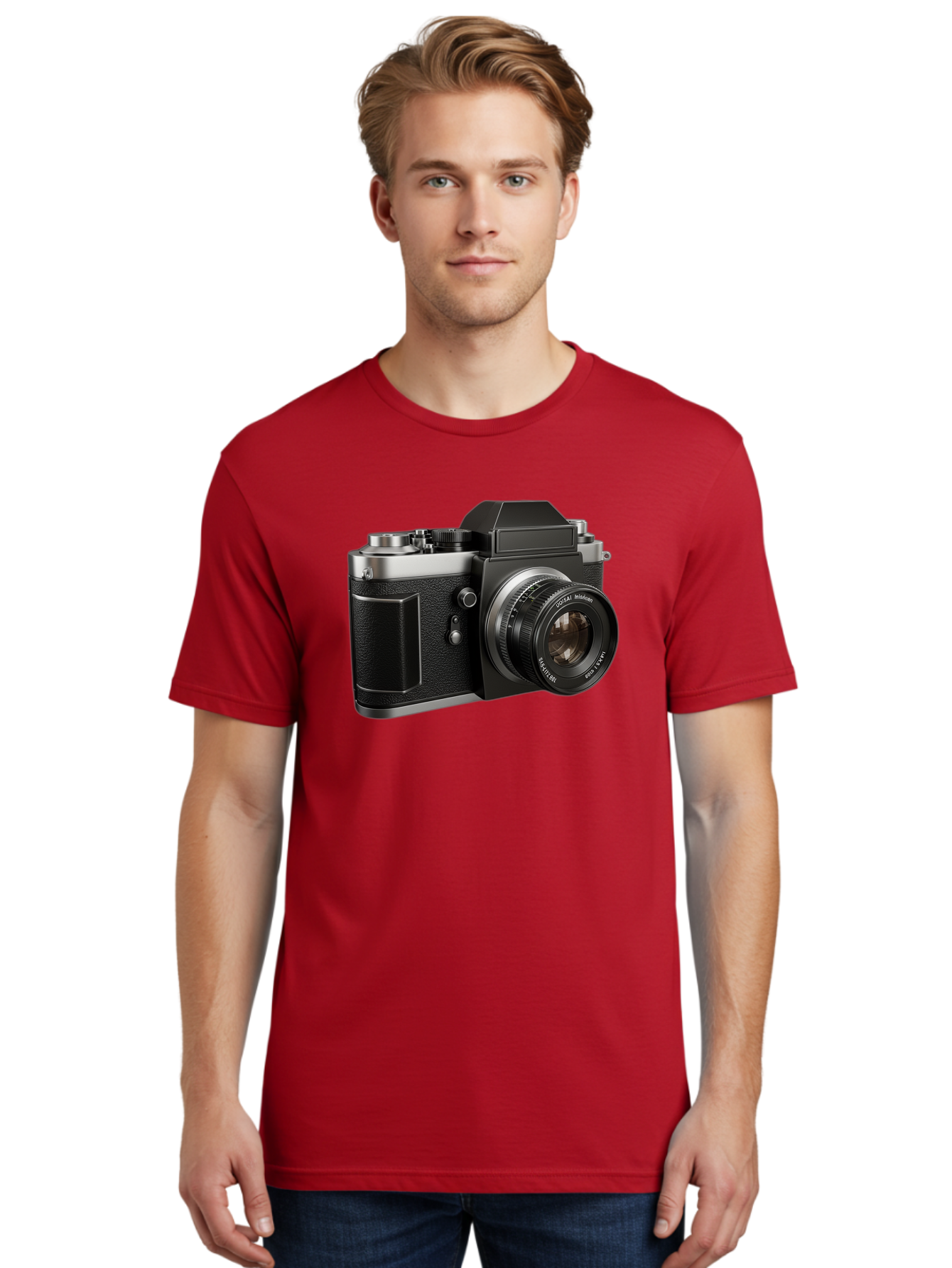 Praktica Men'S Graphic Tee, 100% Cotton, Comfortable Casual Summer Wear, Machine Washable, Vintage Camera, Photography Equipment, Classic Design, Black Camera Body, Lens Details, Optical Viewfinder, Shutter Release, Photography Gear, Bae692 18