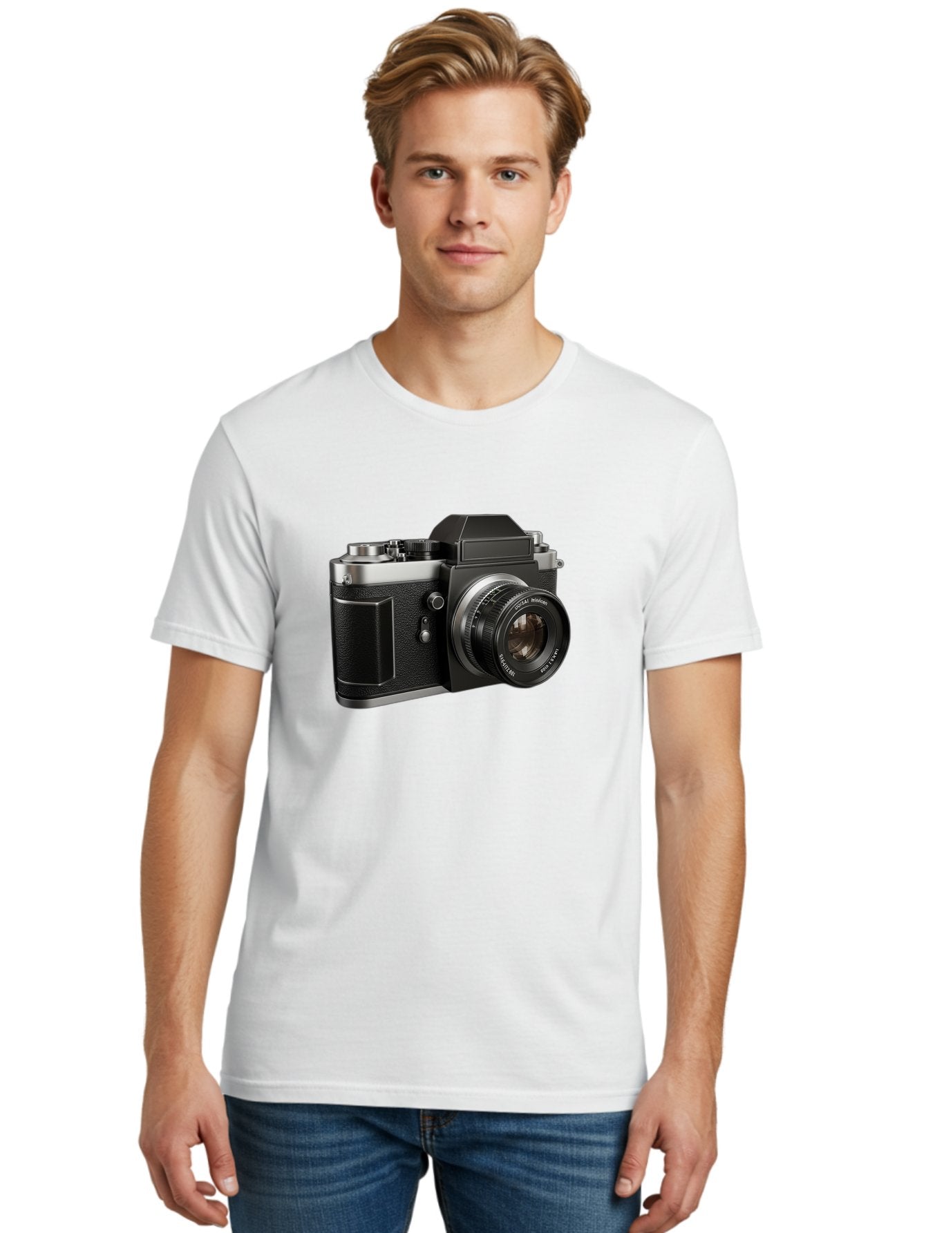 Praktica Men'S Graphic Tee, 100% Cotton, Comfortable Casual Summer Wear, Machine Washable, Vintage Camera, Photography Equipment, Classic Design, Black Camera Body, Lens Details, Optical Viewfinder, Shutter Release, Photography Gear, Bae692 23