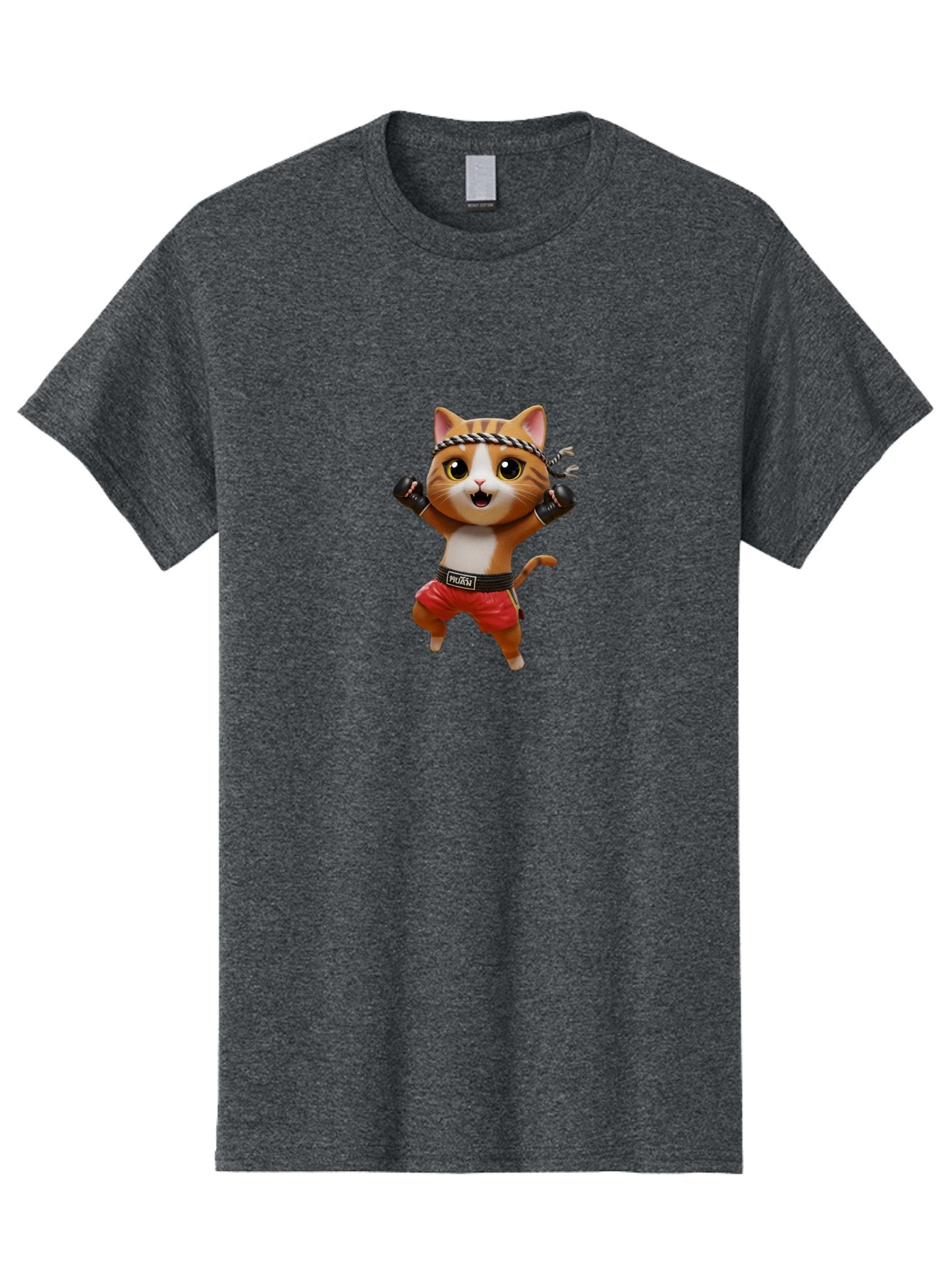 Puma-Cat Men'S Graphic Tee, 100% Cotton, Comfortable Casual Summer Wear, Machine Washable, Cartoon Cat In Boxing Attire, Pudim Belt, Boxing Gloves, Determined Expression, Funny Animal Character, Playful Design, Sports-Themed Illustration, Bae694 6