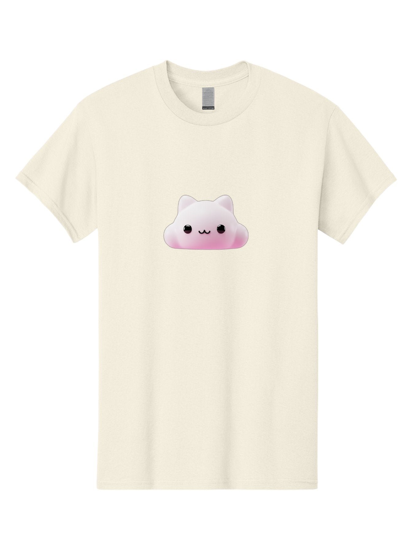 Pusheen Men'S Graphic Tee, 100% Cotton, Comfortable Casual Summer Wear, Machine Washable, Pink Cat, Squishmallow, Plush Toy, Soft Toy, Cute Cat, Adorable Face, Kawaii, Cuddly Toy, Pastel Pink, Sweet Expression, Cartoon Cat Bae696