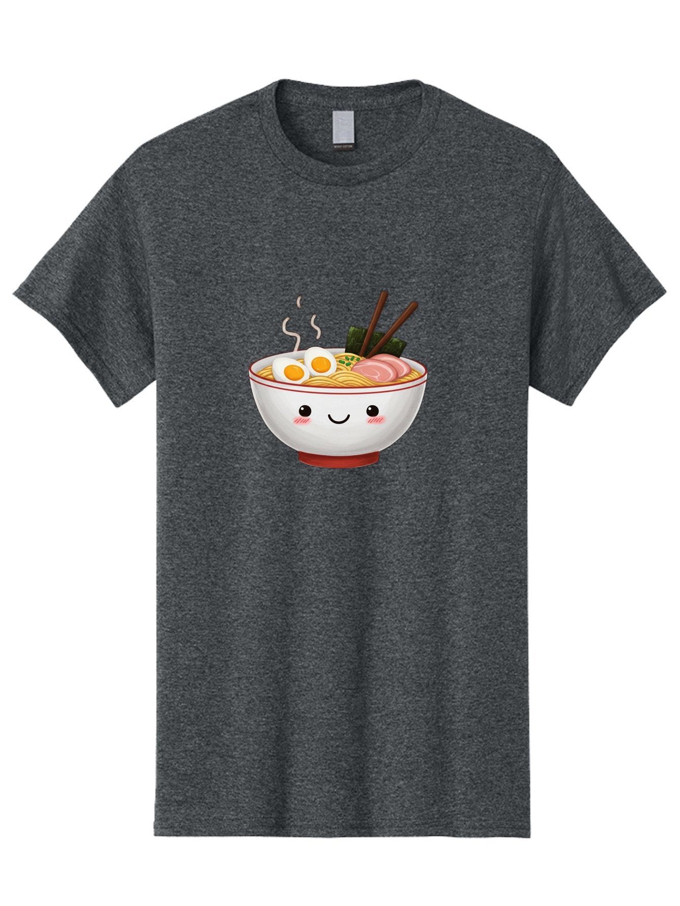 Ramen-2 Men'S Graphic Tee, 100% Cotton, Comfortable Casual Summer Wear, Machine Washable, Steaming Hot Ramen, Cartoon Bowl, Noodles, Eggs, Meat Slices, Seaweed, Chopsticks, Adorable, Kawaii, Japanese Cuisine, Foodie Art, Cute Character Bae699 13