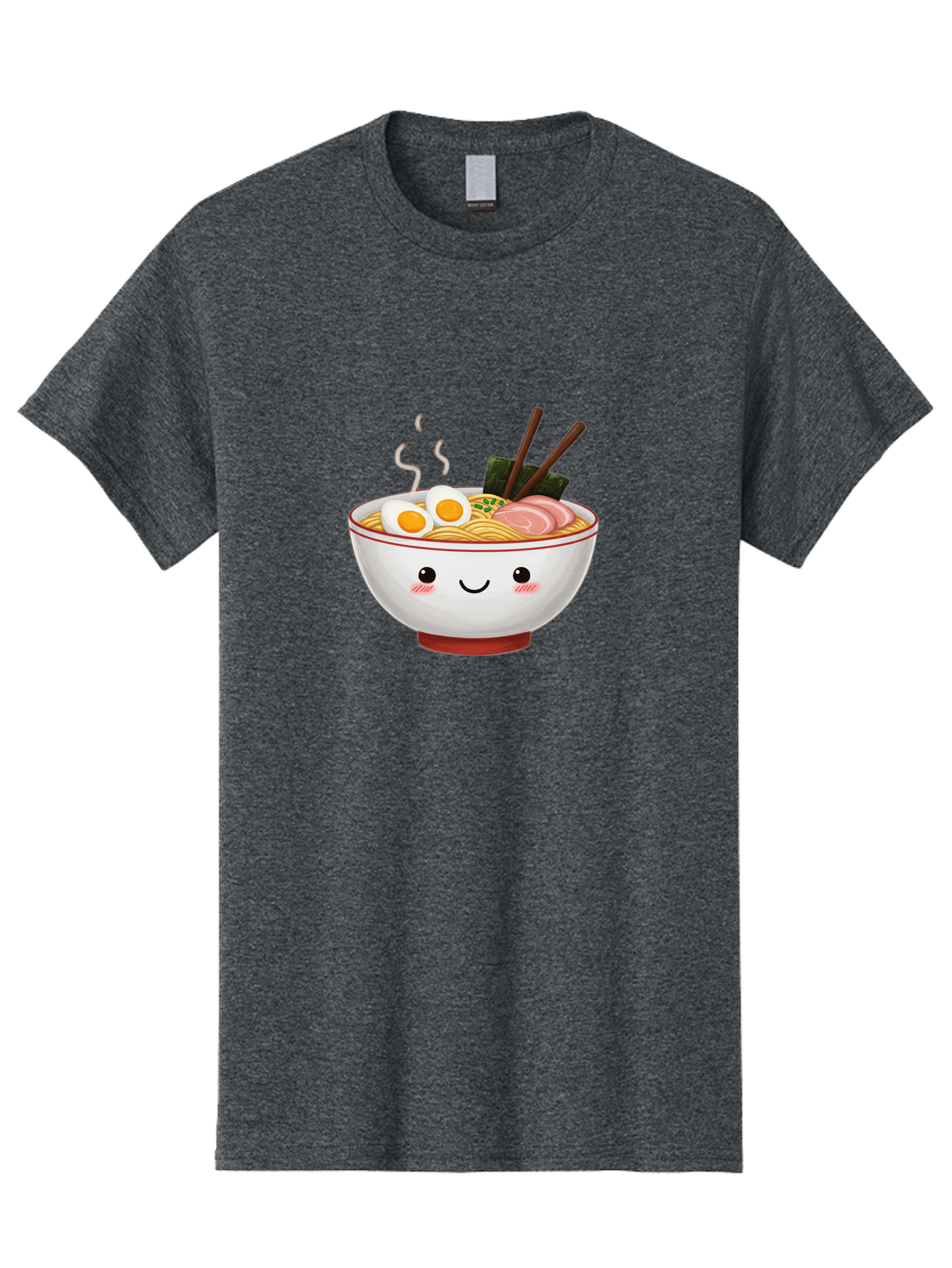 Ramen-2 Men'S Graphic Tee, 100% Cotton, Comfortable Casual Summer Wear, Machine Washable, Steaming Hot Ramen, Cartoon Bowl, Noodles, Eggs, Meat Slices, Seaweed, Chopsticks, Adorable, Kawaii, Japanese Cuisine, Foodie Art, Cute Character Bae699 15