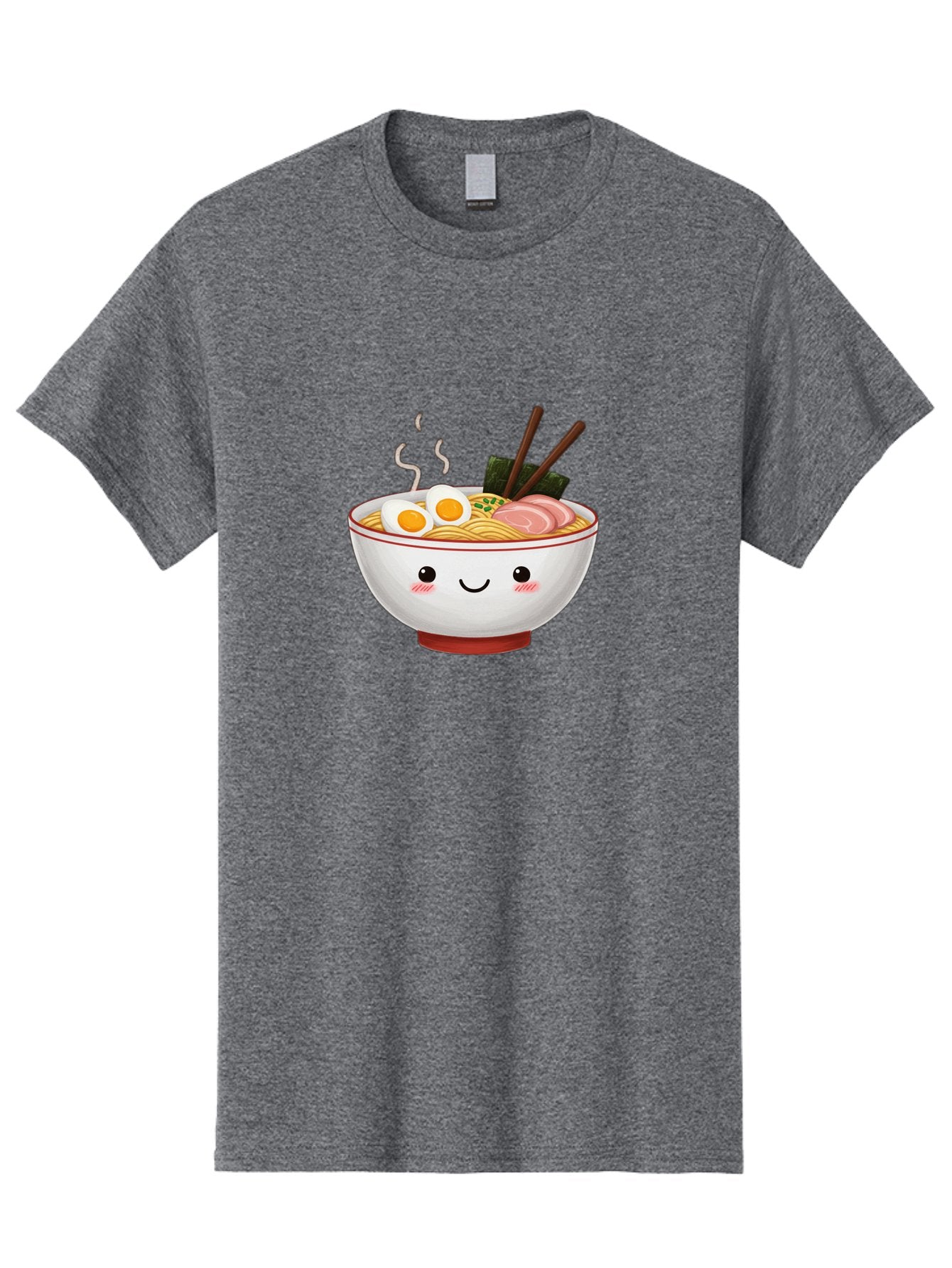 Ramen-2 Men'S Graphic Tee, 100% Cotton, Comfortable Casual Summer Wear, Machine Washable, Steaming Hot Ramen, Cartoon Bowl, Noodles, Eggs, Meat Slices, Seaweed, Chopsticks, Adorable, Kawaii, Japanese Cuisine, Foodie Art, Cute Character Bae699 12