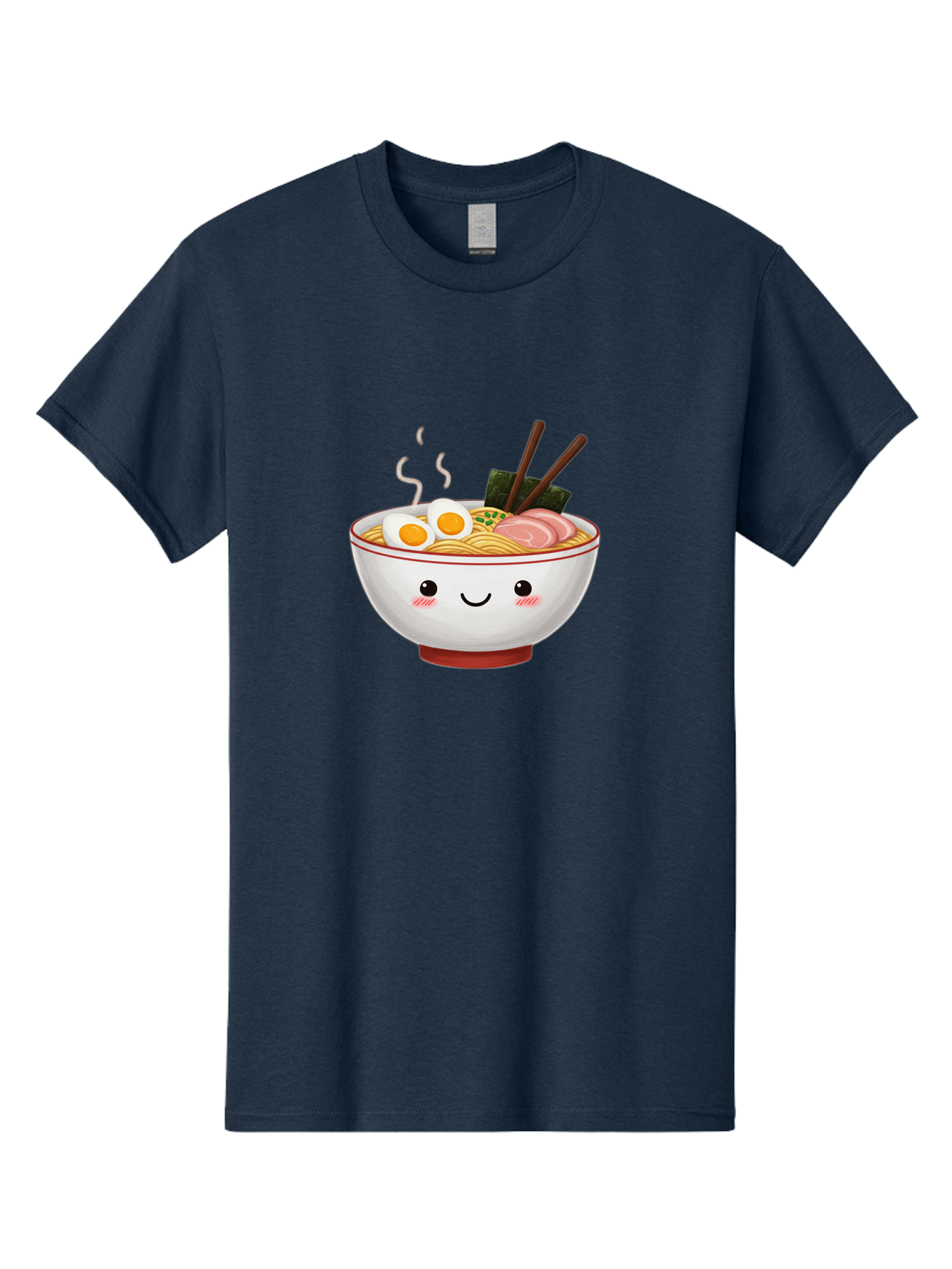 Ramen-2 Men'S Graphic Tee, 100% Cotton, Comfortable Casual Summer Wear, Machine Washable, Steaming Hot Ramen, Cartoon Bowl, Noodles, Eggs, Meat Slices, Seaweed, Chopsticks, Adorable, Kawaii, Japanese Cuisine, Foodie Art, Cute Character Bae699 14