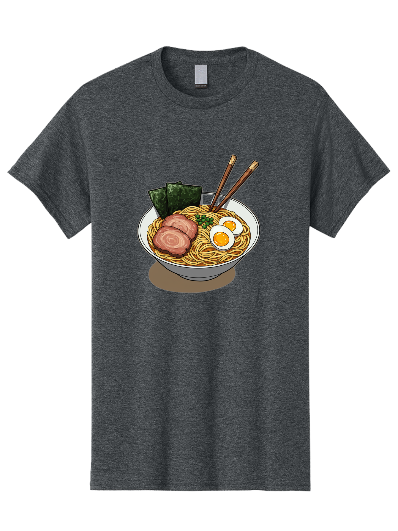 Ramen-3 Men'S Graphic Tee, 100% Cotton, Comfortable Casual Summer Wear, Machine Washable, Ramen Noodles, Sliced Pork, Boiled Egg, Seaweed, Chopsticks, Oriental Cuisine, Japanese Food, Savory Meal, Noodle Soup, Appetizing Dish Bae700 7