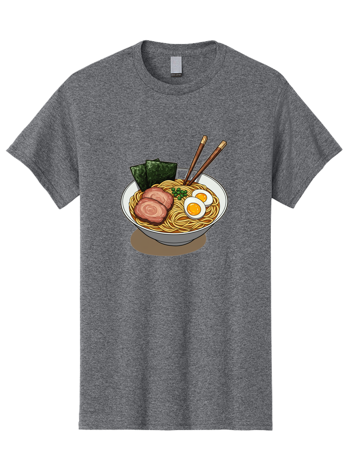 Ramen-3 Men'S Graphic Tee, 100% Cotton, Comfortable Casual Summer Wear, Machine Washable, Ramen Noodles, Sliced Pork, Boiled Egg, Seaweed, Chopsticks, Oriental Cuisine, Japanese Food, Savory Meal, Noodle Soup, Appetizing Dish Bae700 11