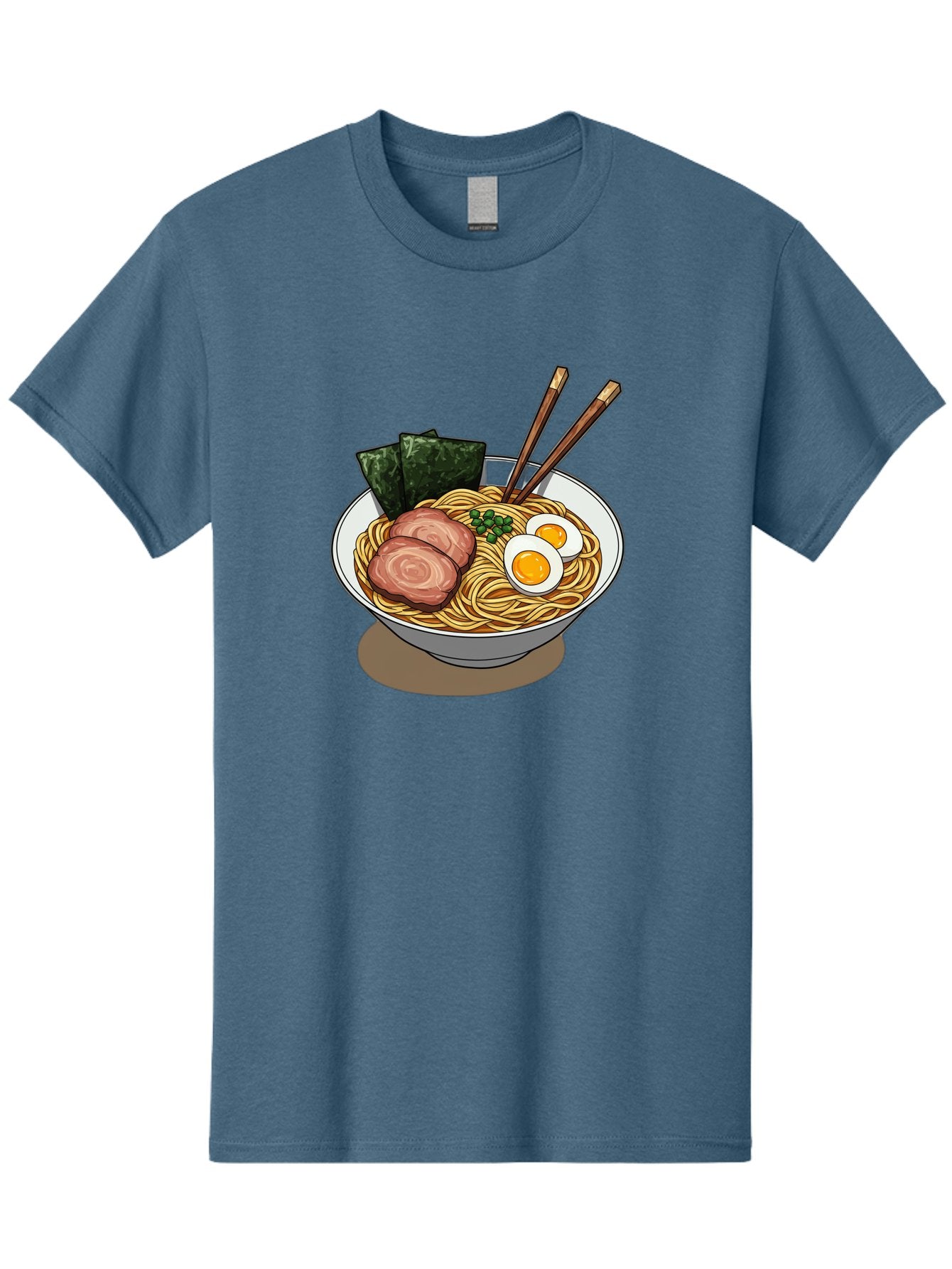 Ramen-3 Men'S Graphic Tee, 100% Cotton, Comfortable Casual Summer Wear, Machine Washable, Ramen Noodles, Sliced Pork, Boiled Egg, Seaweed, Chopsticks, Oriental Cuisine, Japanese Food, Savory Meal, Noodle Soup, Appetizing Dish Bae700 7
