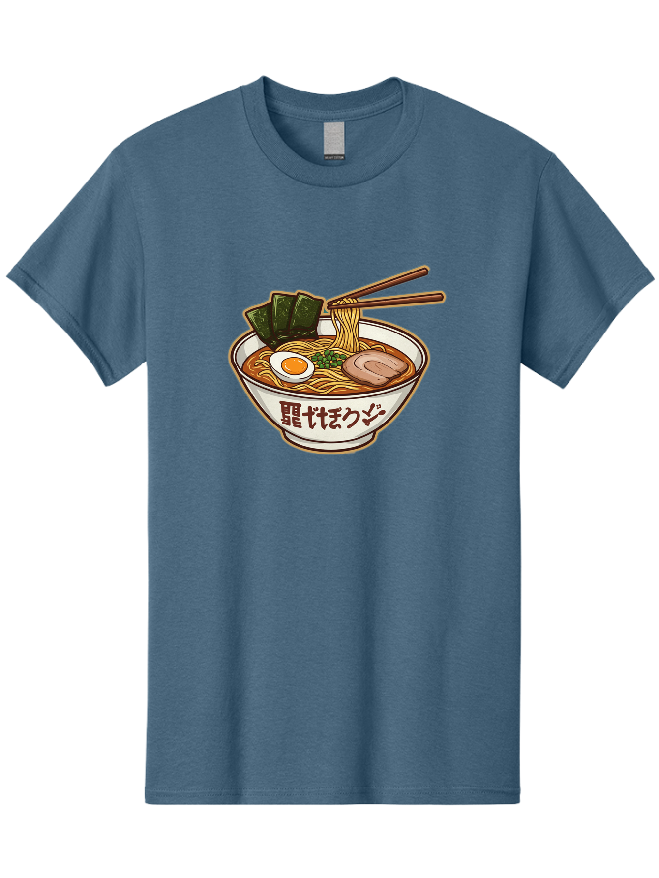 Ramen-5 Men'S Graphic Tee, 100% Cotton, Comfortable Casual Summer Wear, Machine Washable, Japanese Ramen, Savory Noodle Soup, Pork Slice, Soft-Boiled Egg, Green Onions, Seaweed, Chopsticks, Asian Cuisine, Comfort Food, Delicious Meal Bae702 10