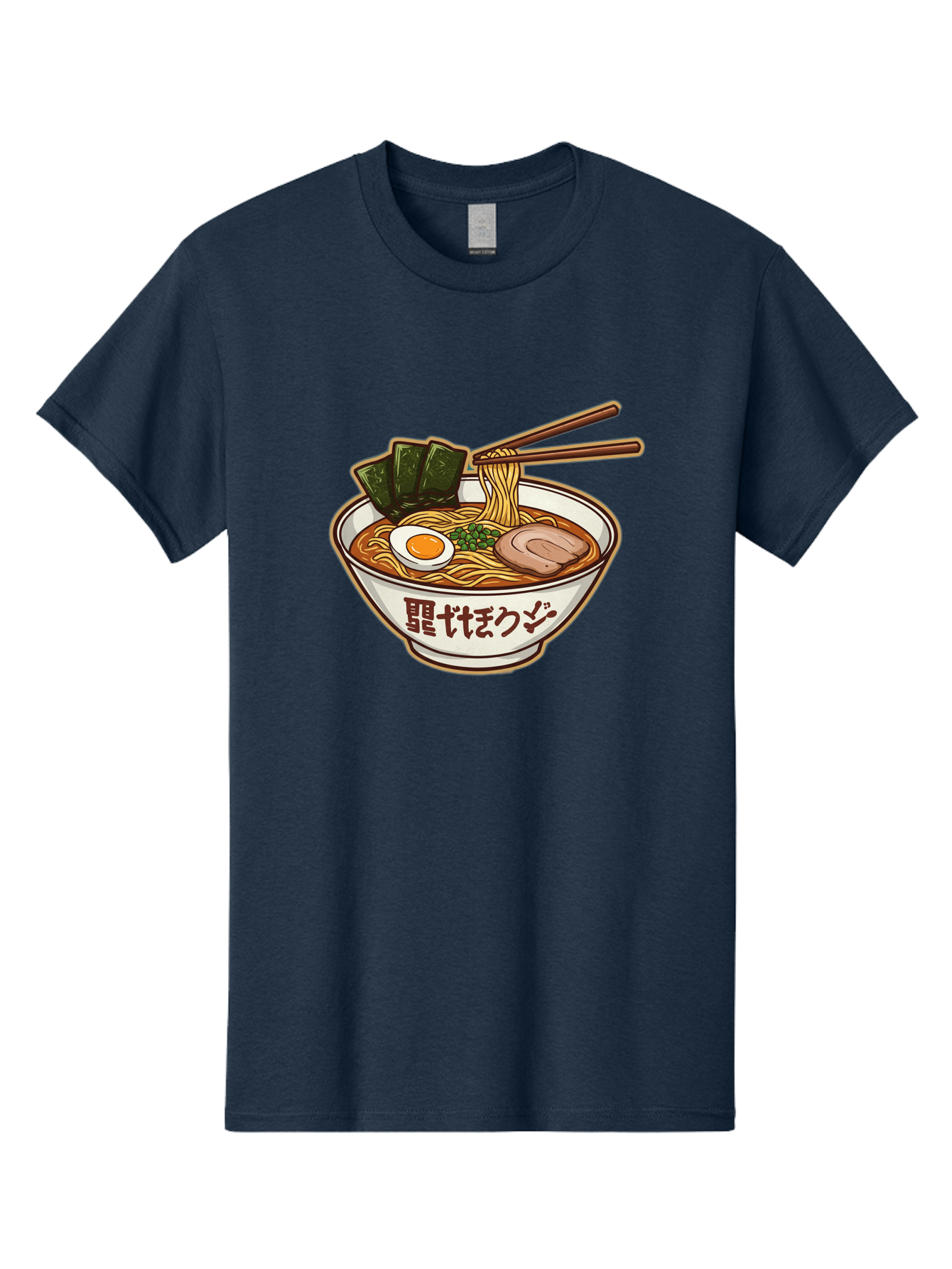 Ramen-5 Men'S Graphic Tee, 100% Cotton, Comfortable Casual Summer Wear, Machine Washable, Japanese Ramen, Savory Noodle Soup, Pork Slice, Soft-Boiled Egg, Green Onions, Seaweed, Chopsticks, Asian Cuisine, Comfort Food, Delicious Meal Bae702 11