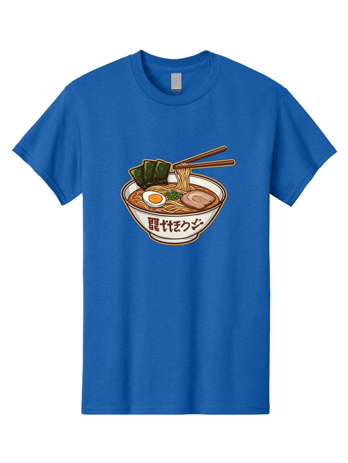 Ramen-5 Men'S Graphic Tee, 100% Cotton, Comfortable Casual Summer Wear, Machine Washable, Japanese Ramen, Savory Noodle Soup, Pork Slice, Soft-Boiled Egg, Green Onions, Seaweed, Chopsticks, Asian Cuisine, Comfort Food, Delicious Meal Bae702 11