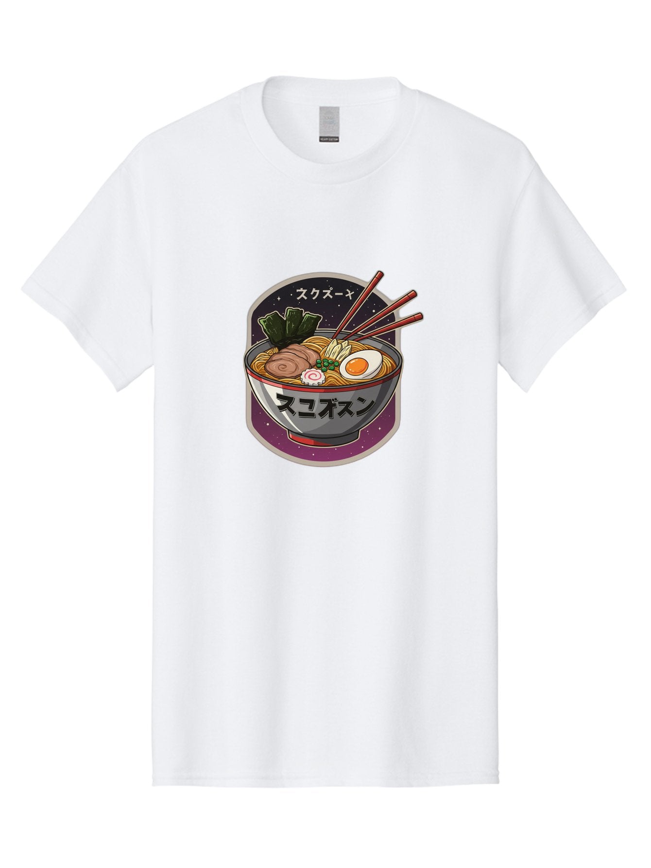 Ramen-6 Men'S Graphic Tee, 100% Cotton, Comfortable Casual Summer Wear, Machine Washable, Steaming Bowl Of Ramen, Noodles, Sliced Pork, Boiled Egg, Green Onions, Seaweed, Chopsticks, Japanese Cuisine, Asian Food, Comfort Meal, Savory Flavors, Bae703