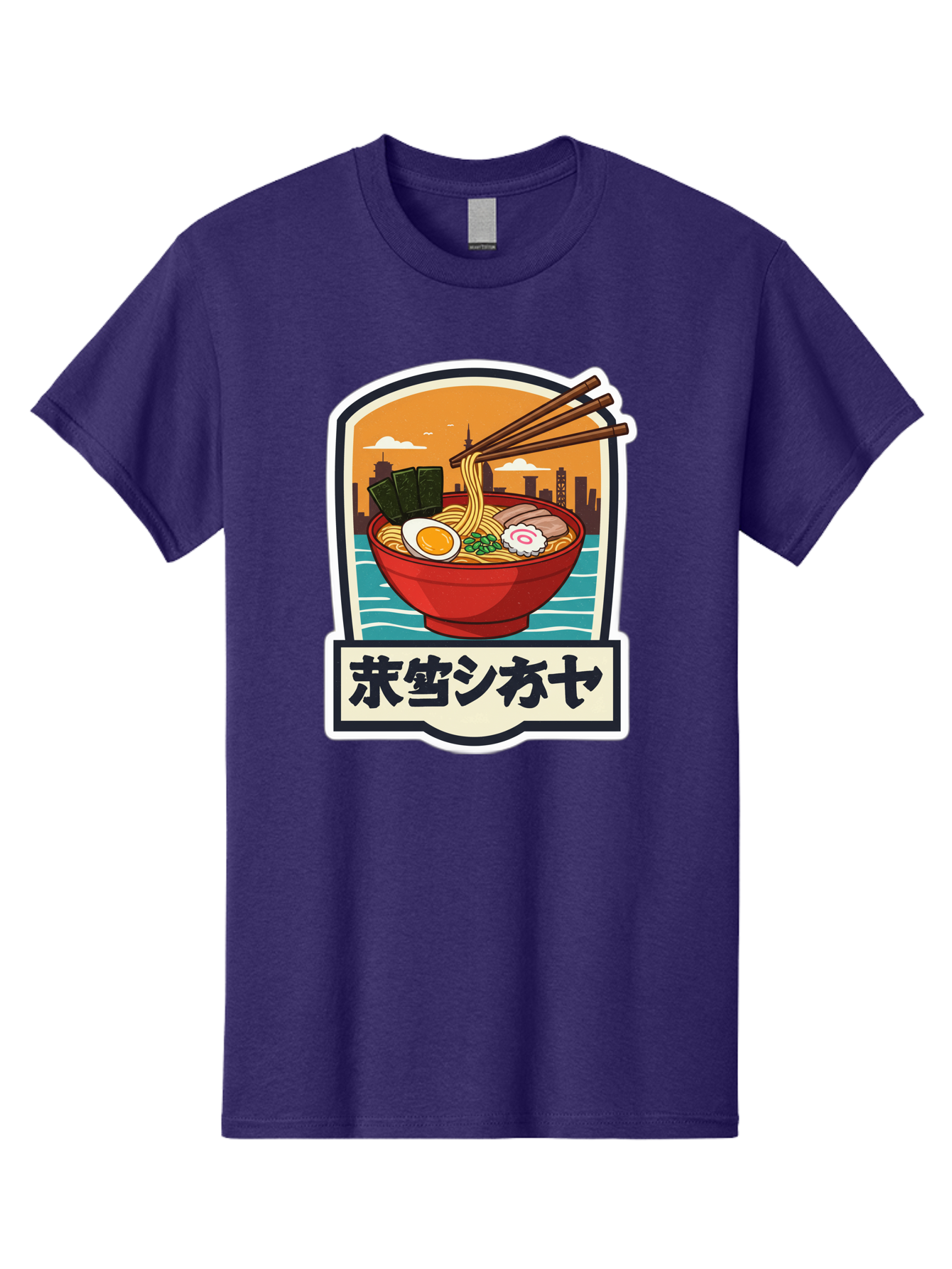 Ramen-7 Men'S Graphic Tee, 100% Cotton, Comfortable Casual Summer Wear, Machine Washable, Steaming Bowl Of Ramen, Japanese Noodles, Savory Broth, Egg, Pork Slices, Seaweed, Chopsticks, Cityscape, ?????? Bae704 8