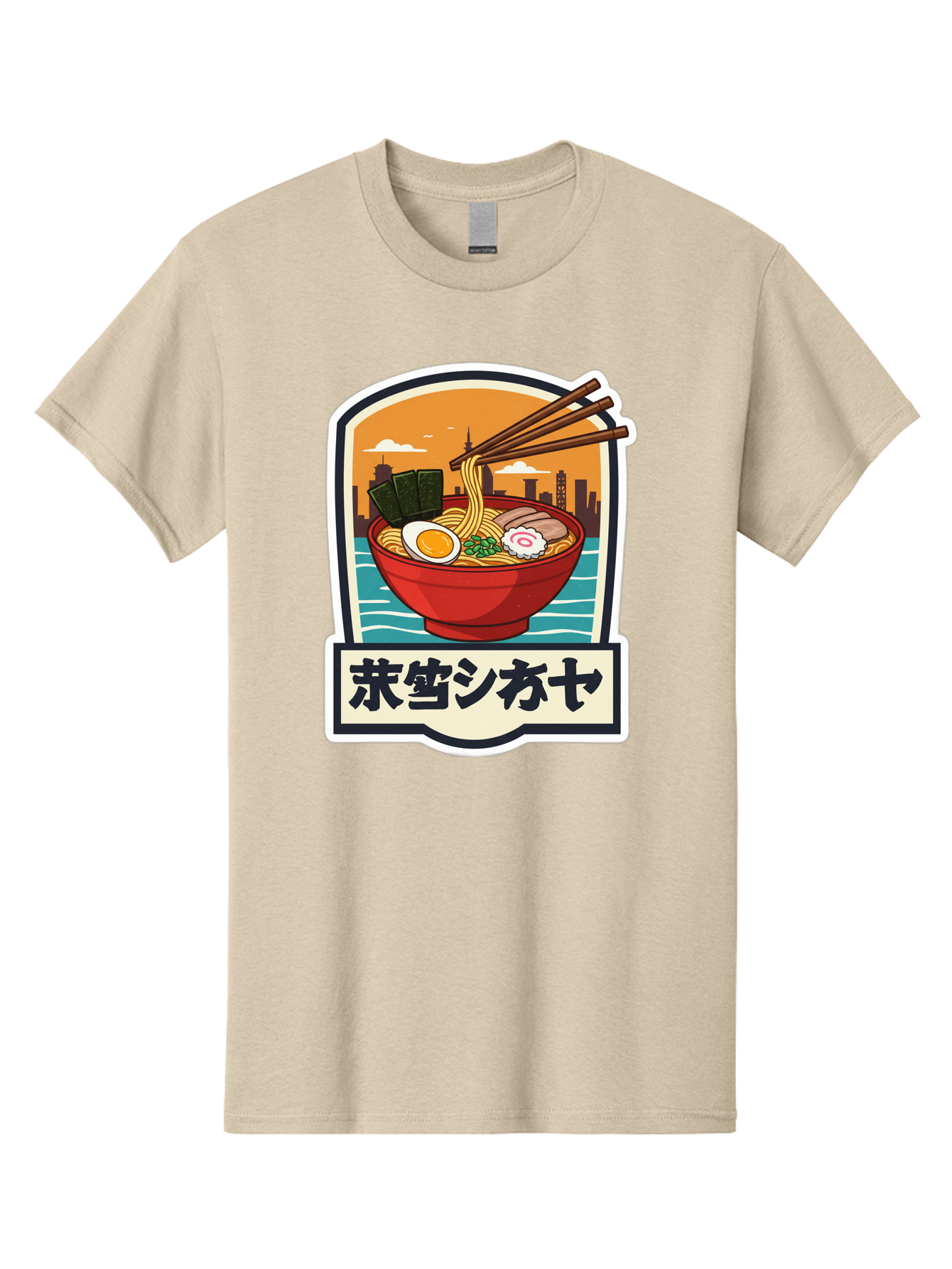 Ramen-7 Men'S Graphic Tee, 100% Cotton, Comfortable Casual Summer Wear, Machine Washable, Steaming Bowl Of Ramen, Japanese Noodles, Savory Broth, Egg, Pork Slices, Seaweed, Chopsticks, Cityscape, ?????? Bae704 11