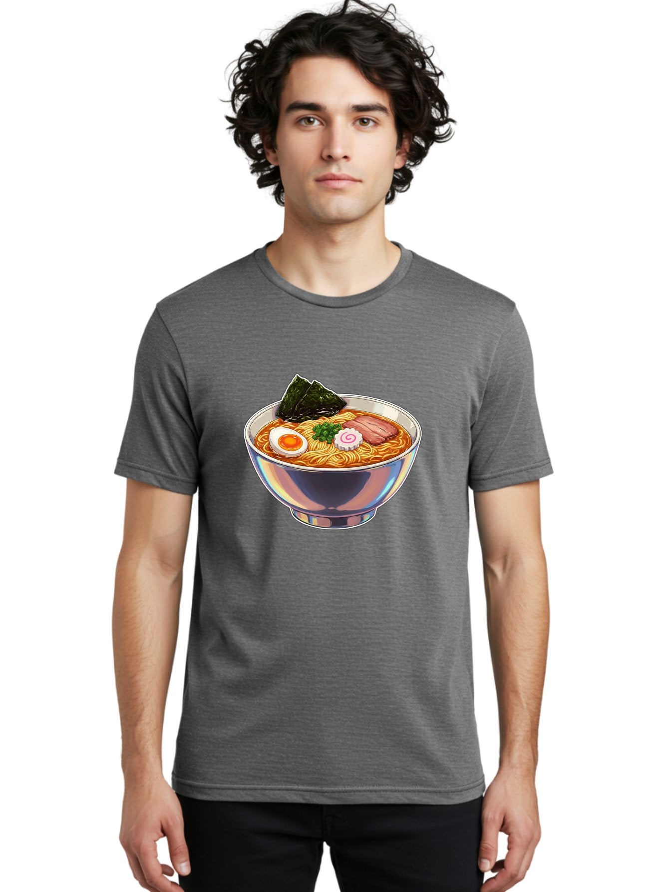 Ramen-8 Men'S Graphic Tee, 100% Cotton, Comfortable Casual Summer Wear, Machine Washable, Bowl Of Ramen, Japanese Cuisine, Egg, Seaweed, Pork, Noodles, Savory Broth, Appetizing Meal, Food Illustration, Delicious Dish Bae705 19