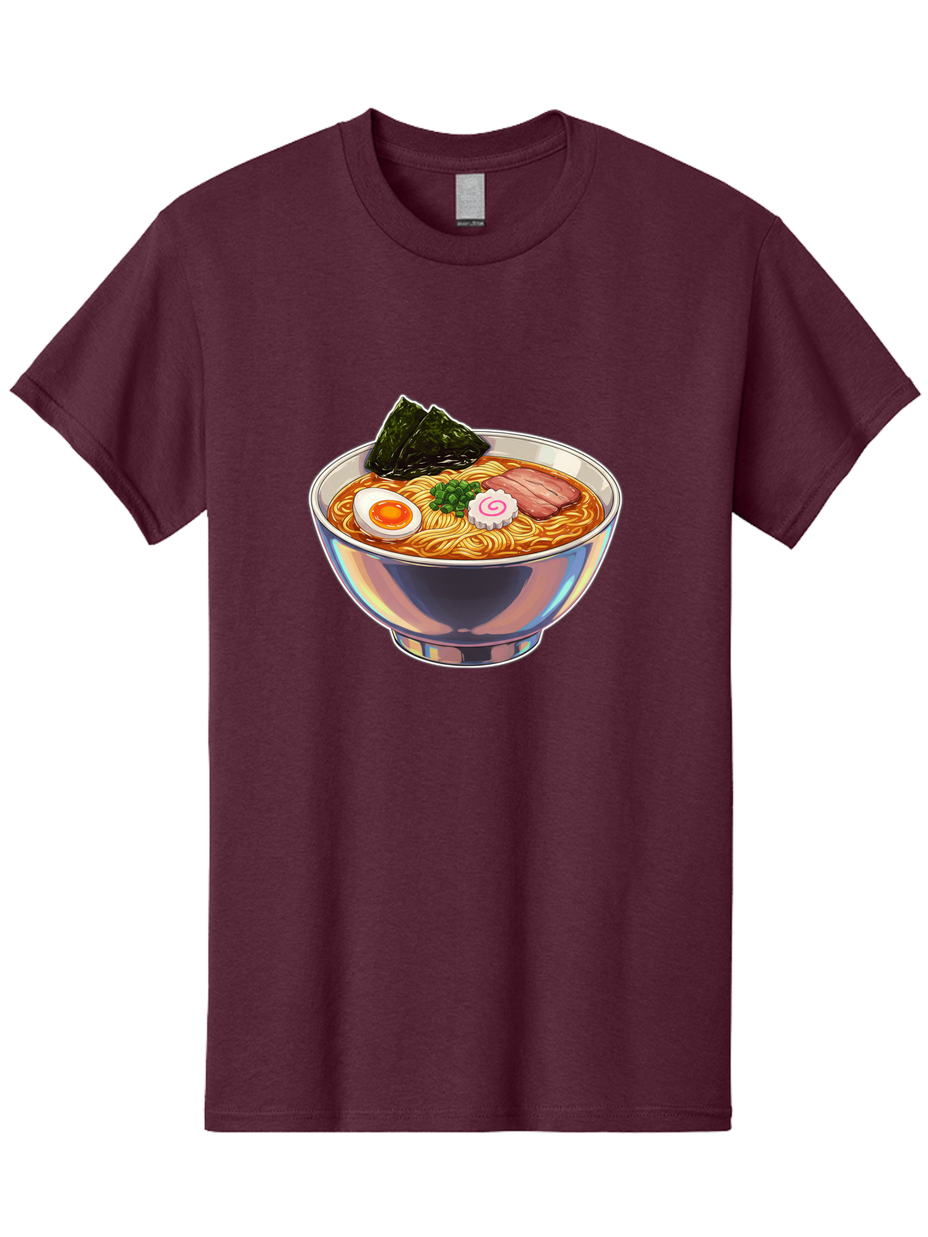 Ramen-8 Men'S Graphic Tee, 100% Cotton, Comfortable Casual Summer Wear, Machine Washable, Bowl Of Ramen, Japanese Cuisine, Egg, Seaweed, Pork, Noodles, Savory Broth, Appetizing Meal, Food Illustration, Delicious Dish Bae705 3