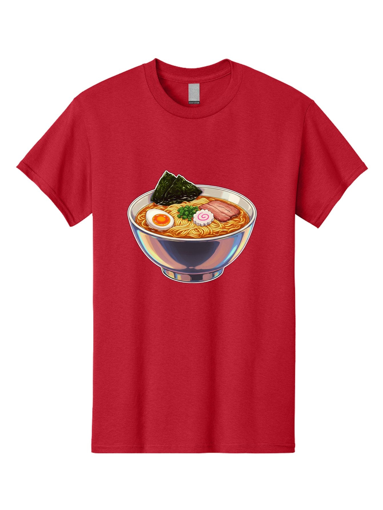 Ramen-8 Men'S Graphic Tee, 100% Cotton, Comfortable Casual Summer Wear, Machine Washable, Bowl Of Ramen, Japanese Cuisine, Egg, Seaweed, Pork, Noodles, Savory Broth, Appetizing Meal, Food Illustration, Delicious Dish Bae705 11