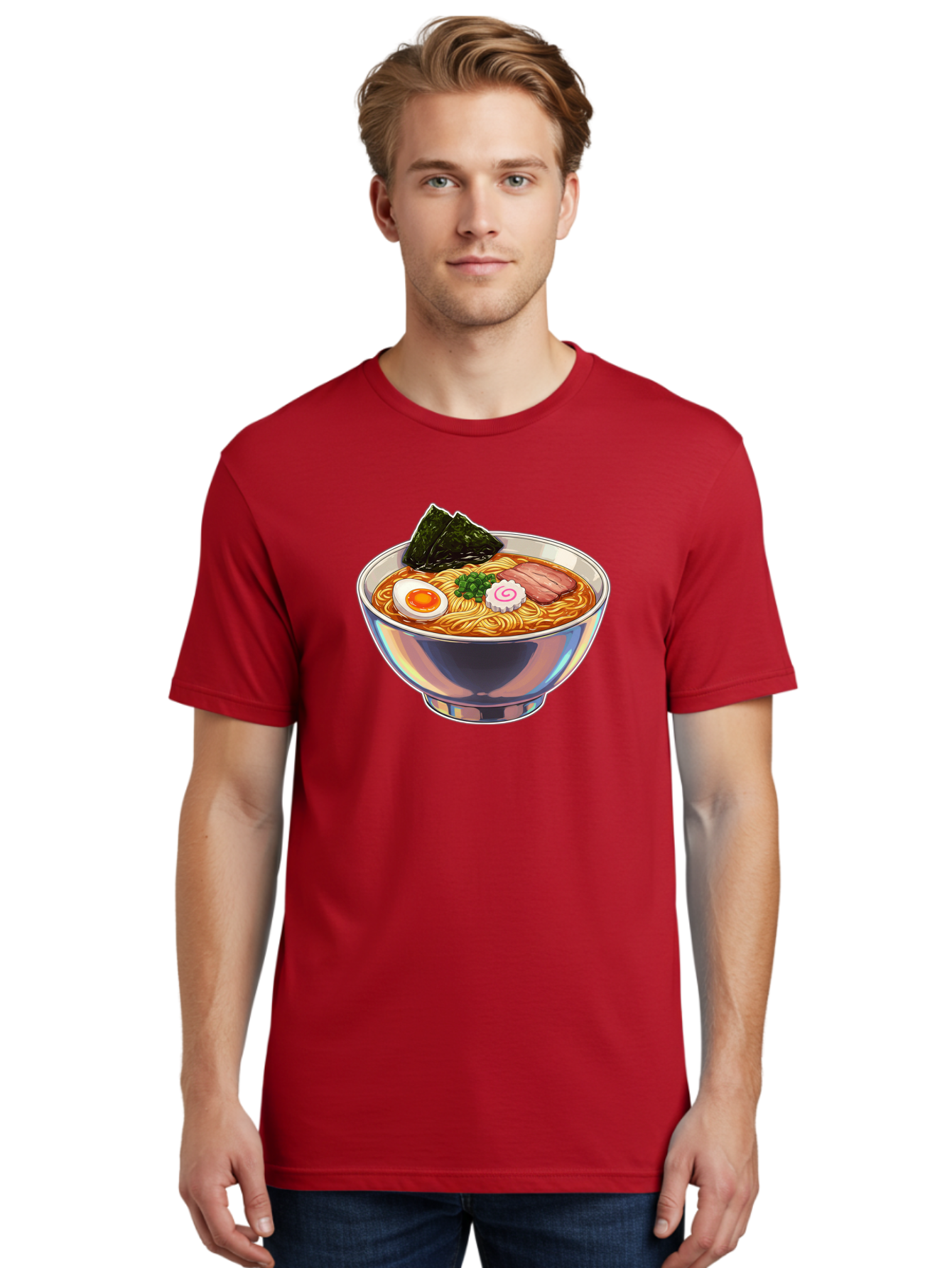 Ramen-8 Men'S Graphic Tee, 100% Cotton, Comfortable Casual Summer Wear, Machine Washable, Bowl Of Ramen, Japanese Cuisine, Egg, Seaweed, Pork, Noodles, Savory Broth, Appetizing Meal, Food Illustration, Delicious Dish Bae705 19