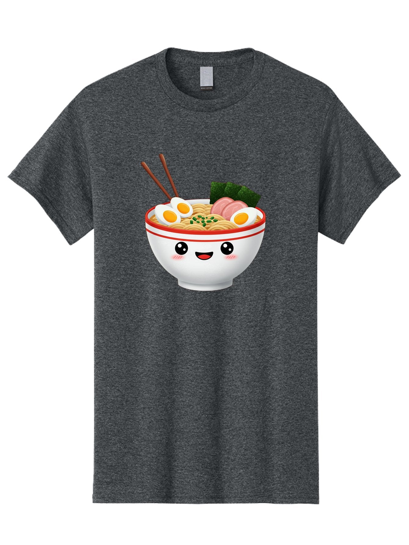 Ramen-Bowl-1 Men'S Graphic Tee, 100% Cotton, Comfortable Casual Summer Wear, Machine Washable, Cartoon Ramen Bowl, Steaming Hot Ramen, Boiled Egg, Sliced Ham, Seaweed, Chopsticks, Kawaii Food, Japanese Cuisine, Noodle Soup, Anime Style, Bae706 12