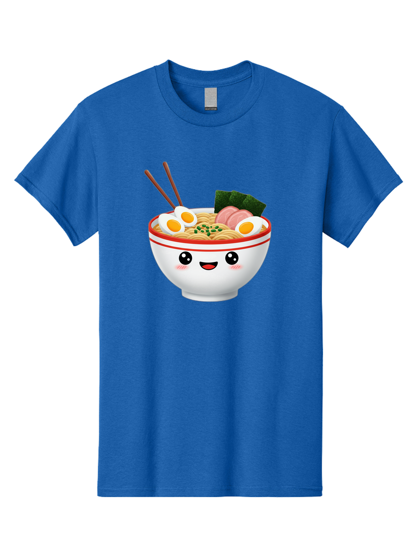 Ramen-Bowl-1 Men'S Graphic Tee, 100% Cotton, Comfortable Casual Summer Wear, Machine Washable, Cartoon Ramen Bowl, Steaming Hot Ramen, Boiled Egg, Sliced Ham, Seaweed, Chopsticks, Kawaii Food, Japanese Cuisine, Noodle Soup, Anime Style, Bae706 9