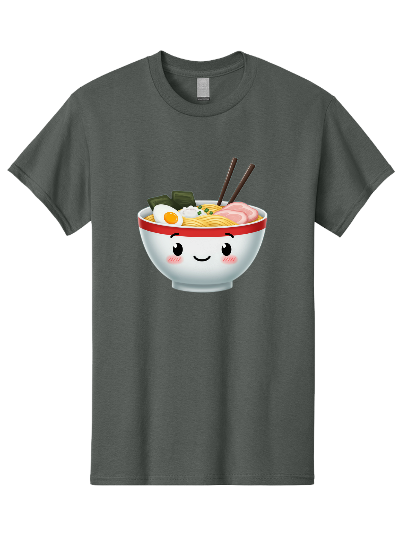 Ramen-Bowl-4 Men'S Graphic Tee, 100% Cotton, Comfortable Casual Summer Wear, Machine Washable, Japanese Ramen, Steaming Hot Noodles, Boiled Egg, Seaweed, Pork Slices, Chopsticks, Kawaii Cartoon, Foodie, Tasty Meal, Delicious Cuisine, Bae709 11