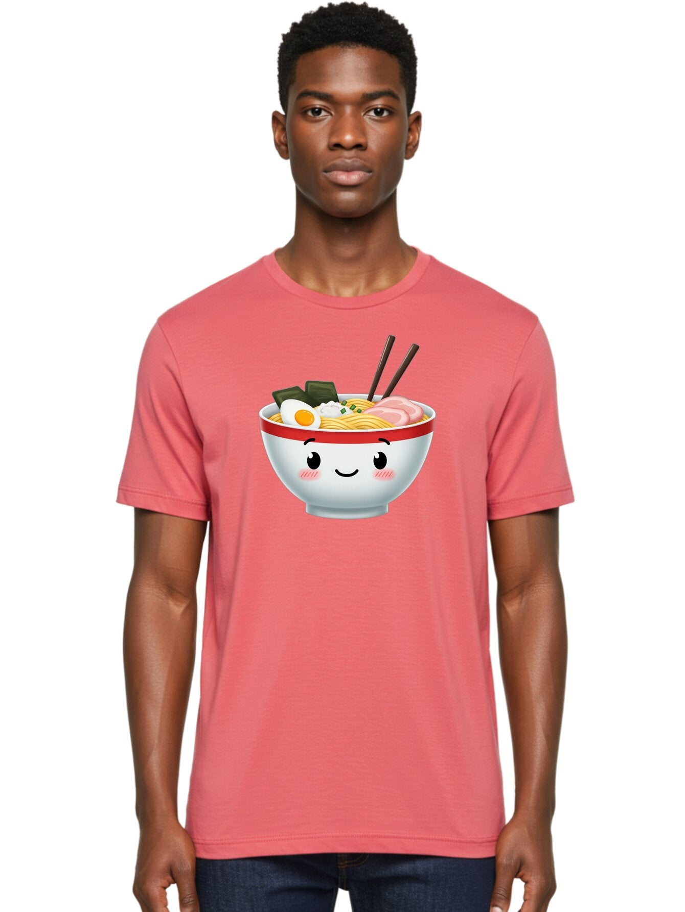 Ramen-Bowl-4 Men'S Graphic Tee, 100% Cotton, Comfortable Casual Summer Wear, Machine Washable, Japanese Ramen, Steaming Hot Noodles, Boiled Egg, Seaweed, Pork Slices, Chopsticks, Kawaii Cartoon, Foodie, Tasty Meal, Delicious Cuisine, Bae709 27