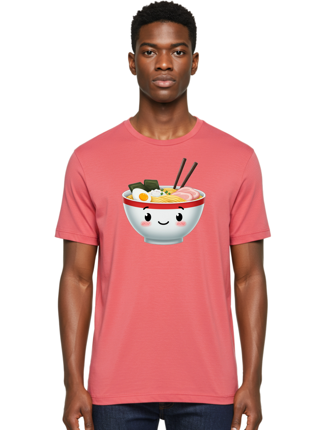 Ramen-Bowl-4 Men'S Graphic Tee, 100% Cotton, Comfortable Casual Summer Wear, Machine Washable, Japanese Ramen, Steaming Hot Noodles, Boiled Egg, Seaweed, Pork Slices, Chopsticks, Kawaii Cartoon, Foodie, Tasty Meal, Delicious Cuisine, Bae709 19
