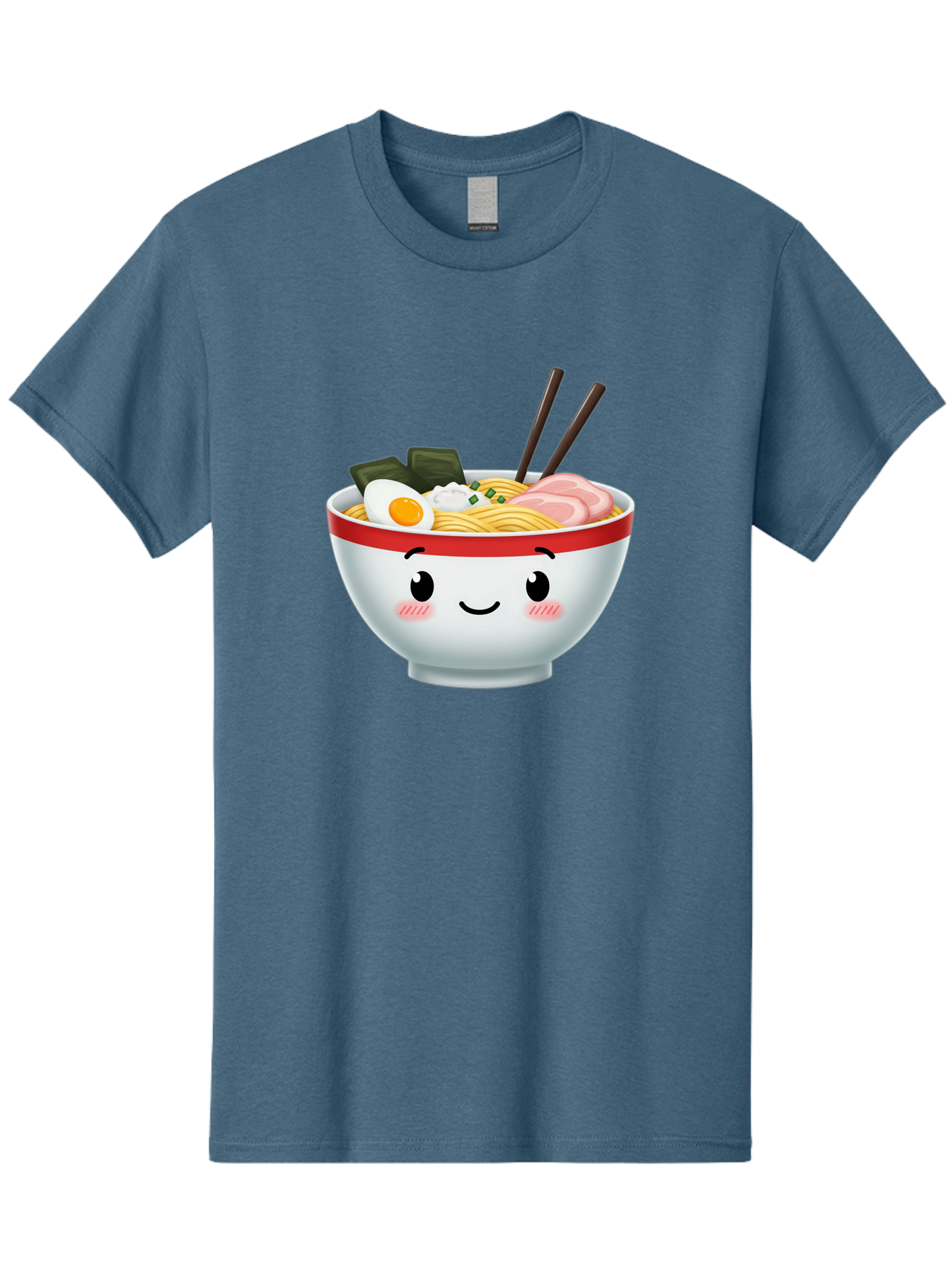Ramen-Bowl-4 Men'S Graphic Tee, 100% Cotton, Comfortable Casual Summer Wear, Machine Washable, Japanese Ramen, Steaming Hot Noodles, Boiled Egg, Seaweed, Pork Slices, Chopsticks, Kawaii Cartoon, Foodie, Tasty Meal, Delicious Cuisine, Bae709 8