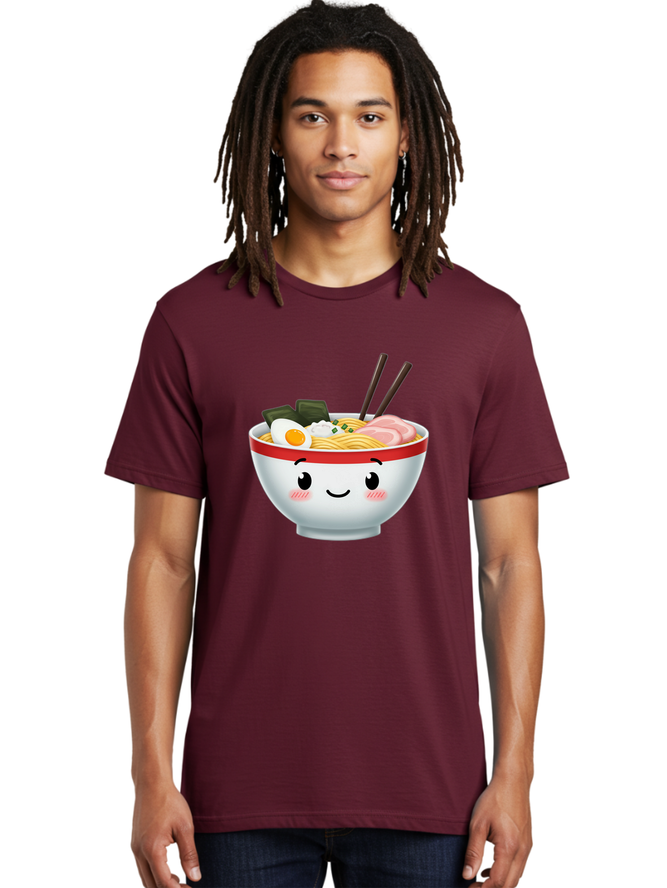 Ramen-Bowl-4 Men'S Graphic Tee, 100% Cotton, Comfortable Casual Summer Wear, Machine Washable, Japanese Ramen, Steaming Hot Noodles, Boiled Egg, Seaweed, Pork Slices, Chopsticks, Kawaii Cartoon, Foodie, Tasty Meal, Delicious Cuisine, Bae709 28