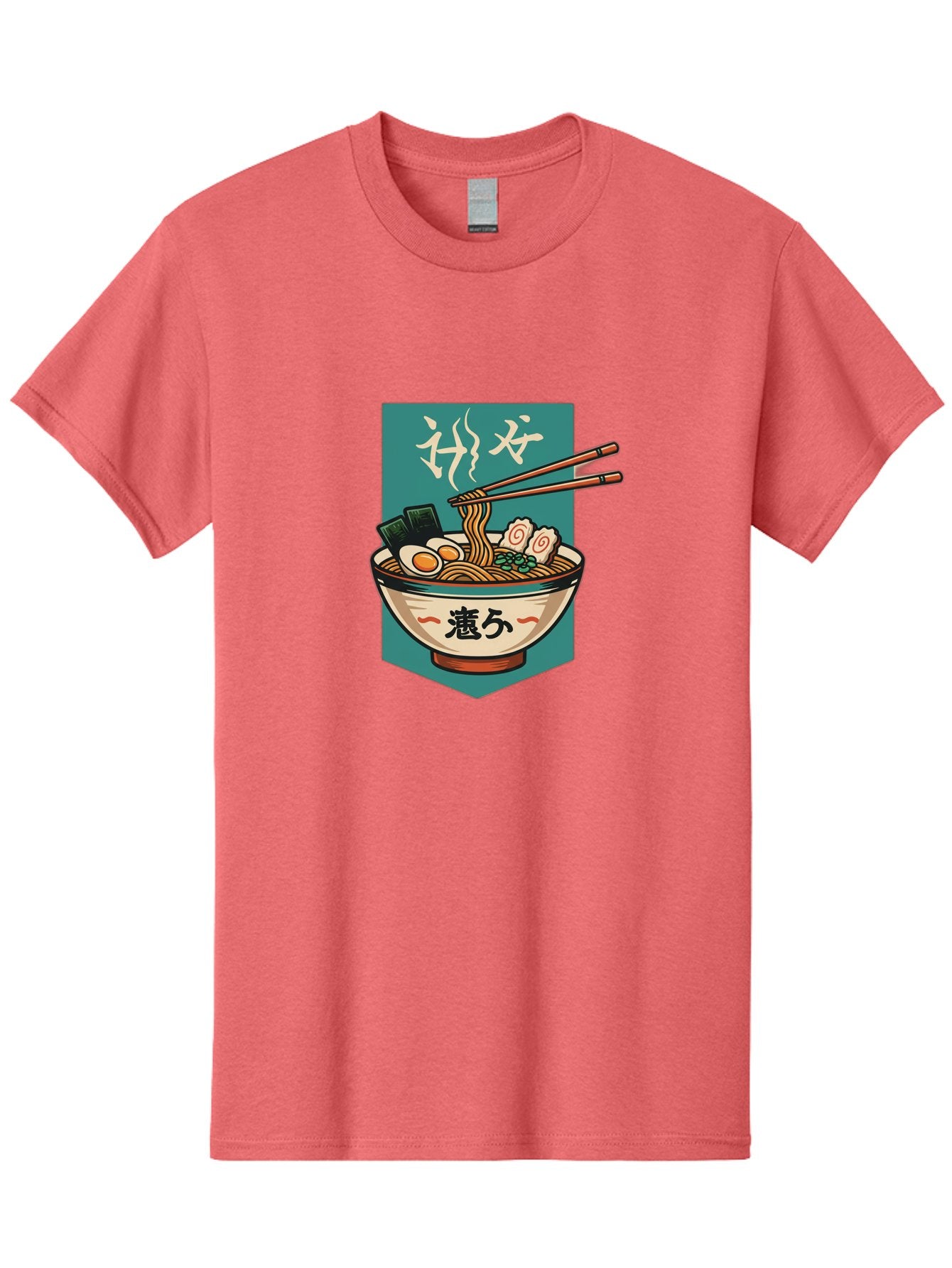 Ramen-Bowl-5 Men'S Graphic Tee, 100% Cotton, Comfortable Casual Summer Wear, Machine Washable, Steaming Bowl Of Ramen, Japanese Cuisine, Noodle Soup, Chopsticks, Egg, Seaweed, Pork Slices, Savory Dish, Comfort Food, Asian Flavors Bae710 6