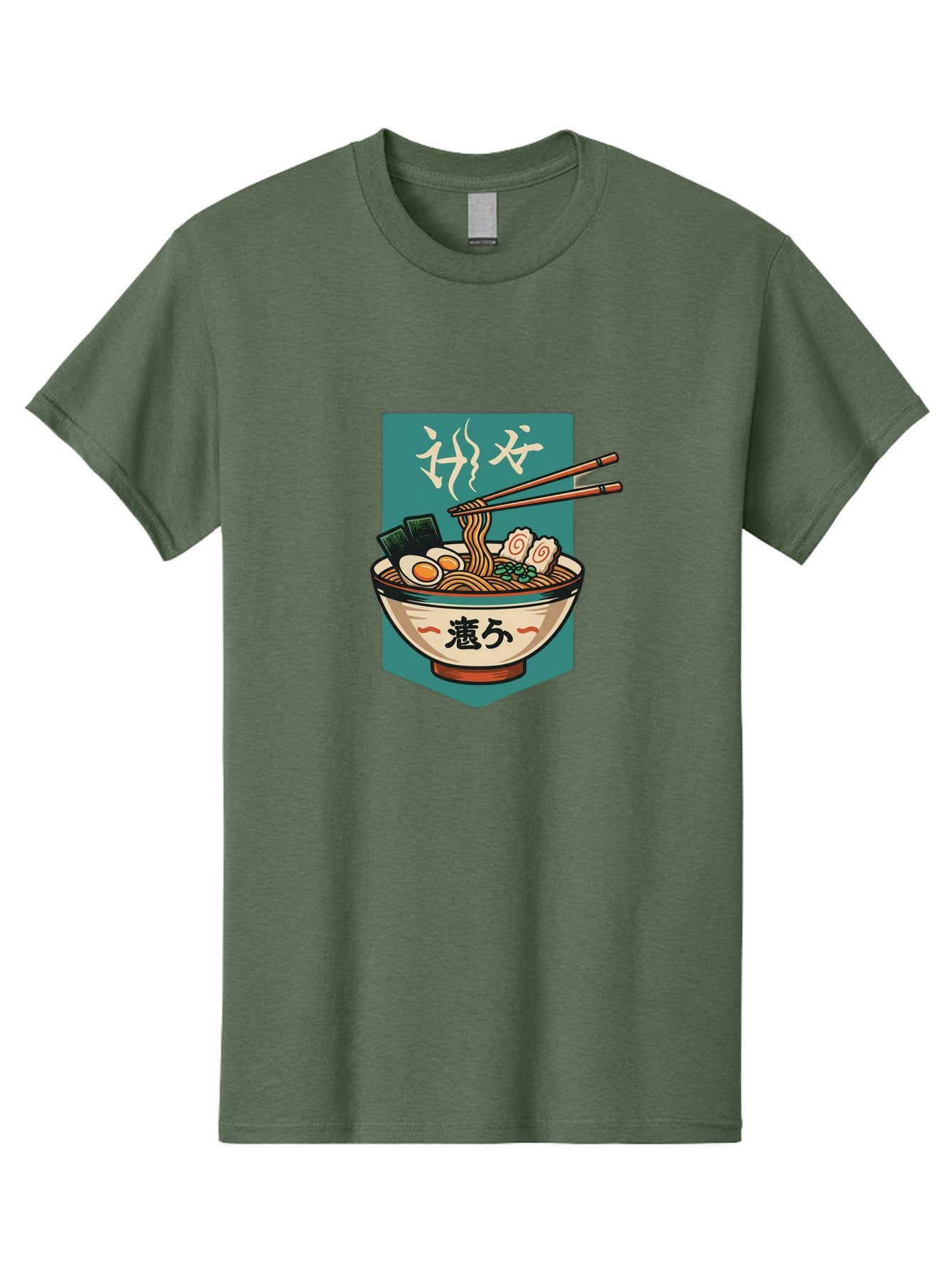 Ramen-Bowl-5 Men'S Graphic Tee, 100% Cotton, Comfortable Casual Summer Wear, Machine Washable, Steaming Bowl Of Ramen, Japanese Cuisine, Noodle Soup, Chopsticks, Egg, Seaweed, Pork Slices, Savory Dish, Comfort Food, Asian Flavors Bae710 10