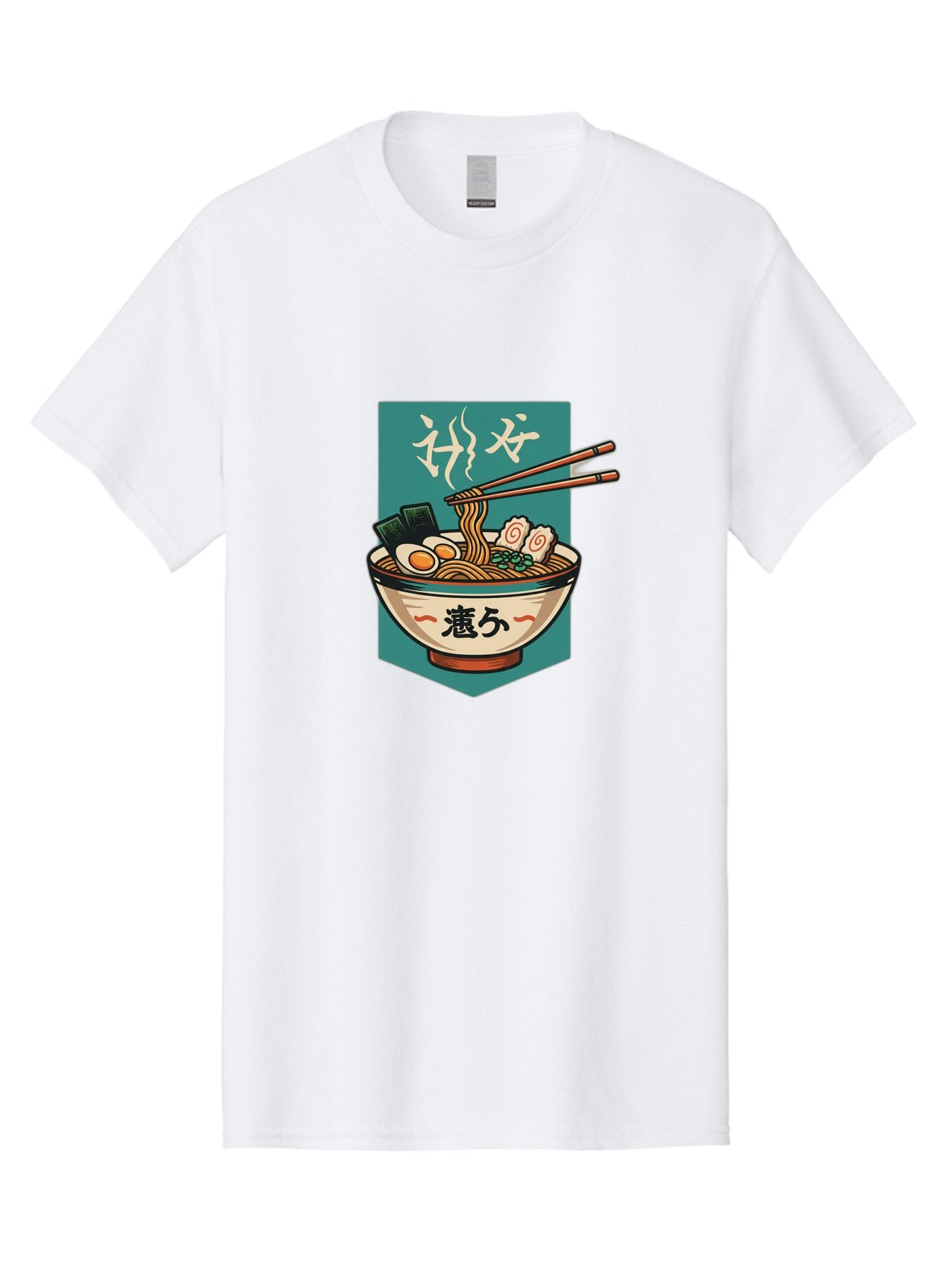 Ramen-Bowl-5 Men'S Graphic Tee, 100% Cotton, Comfortable Casual Summer Wear, Machine Washable, Steaming Bowl Of Ramen, Japanese Cuisine, Noodle Soup, Chopsticks, Egg, Seaweed, Pork Slices, Savory Dish, Comfort Food, Asian Flavors Bae710 7