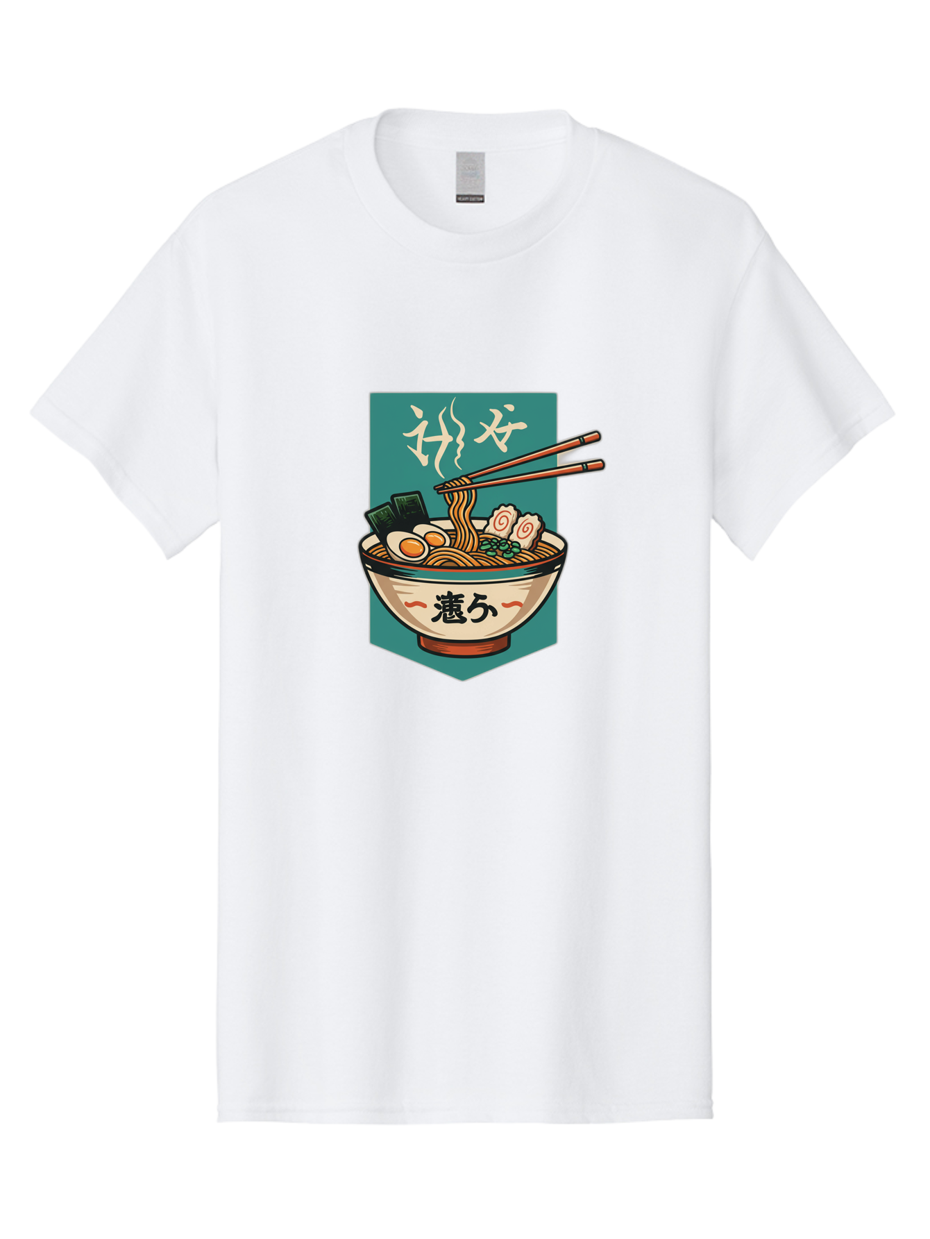 Ramen-Bowl-5 Men'S Graphic Tee, 100% Cotton, Comfortable Casual Summer Wear, Machine Washable, Steaming Bowl Of Ramen, Japanese Cuisine, Noodle Soup, Chopsticks, Egg, Seaweed, Pork Slices, Savory Dish, Comfort Food, Asian Flavors Bae710 13
