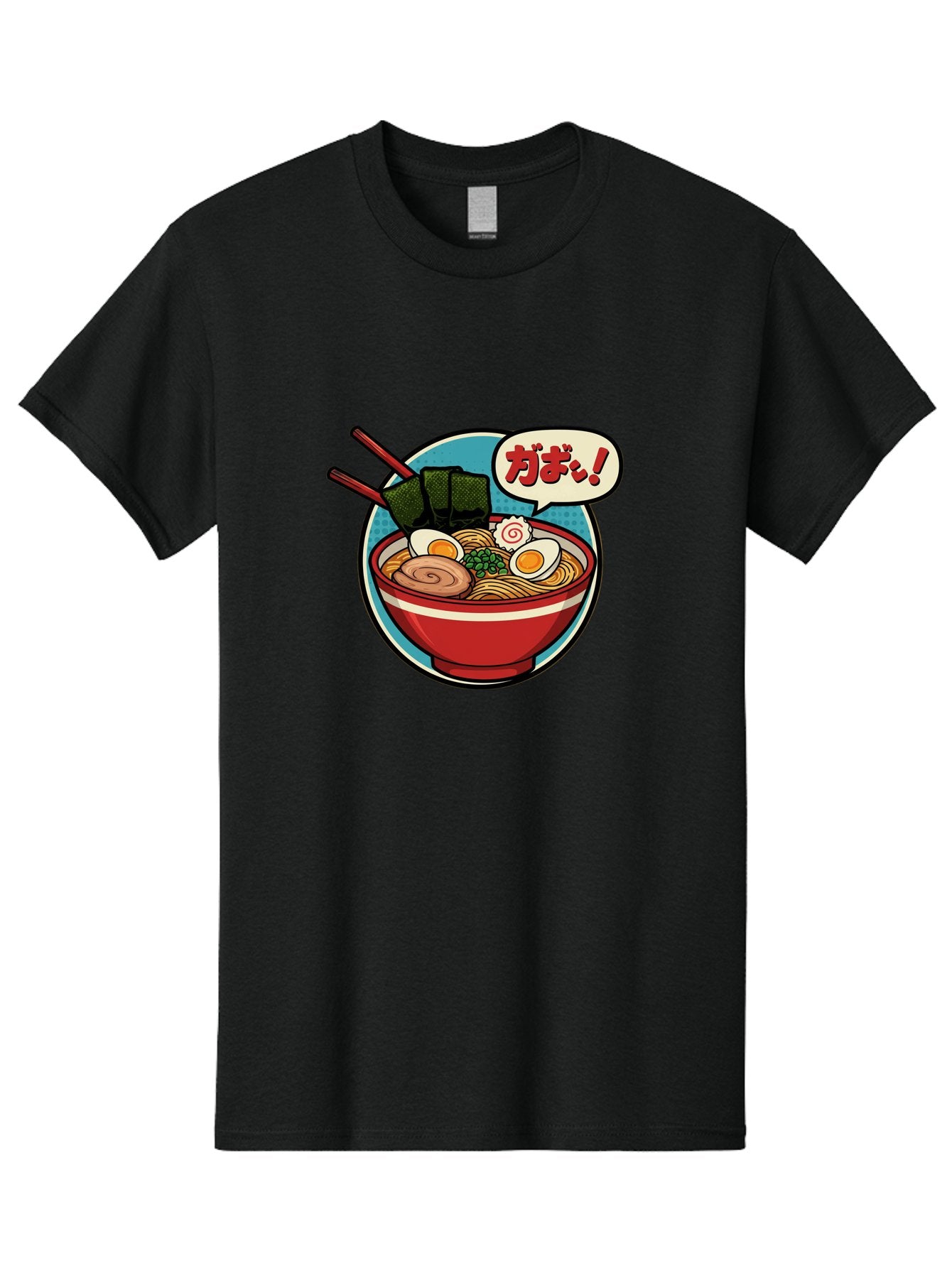 Ramen-Bowl-6 Men'S Graphic Tee, 100% Cotton, Comfortable Casual Summer Wear, Machine Washable, Ramen, Bowl Of Noodles, Japanese Cuisine, Egg, Seaweed, Food Illustration, Cartoon-Style, Chopsticks, Spiral Pattern, Boiled Egg, Savory Dish Bae711 10