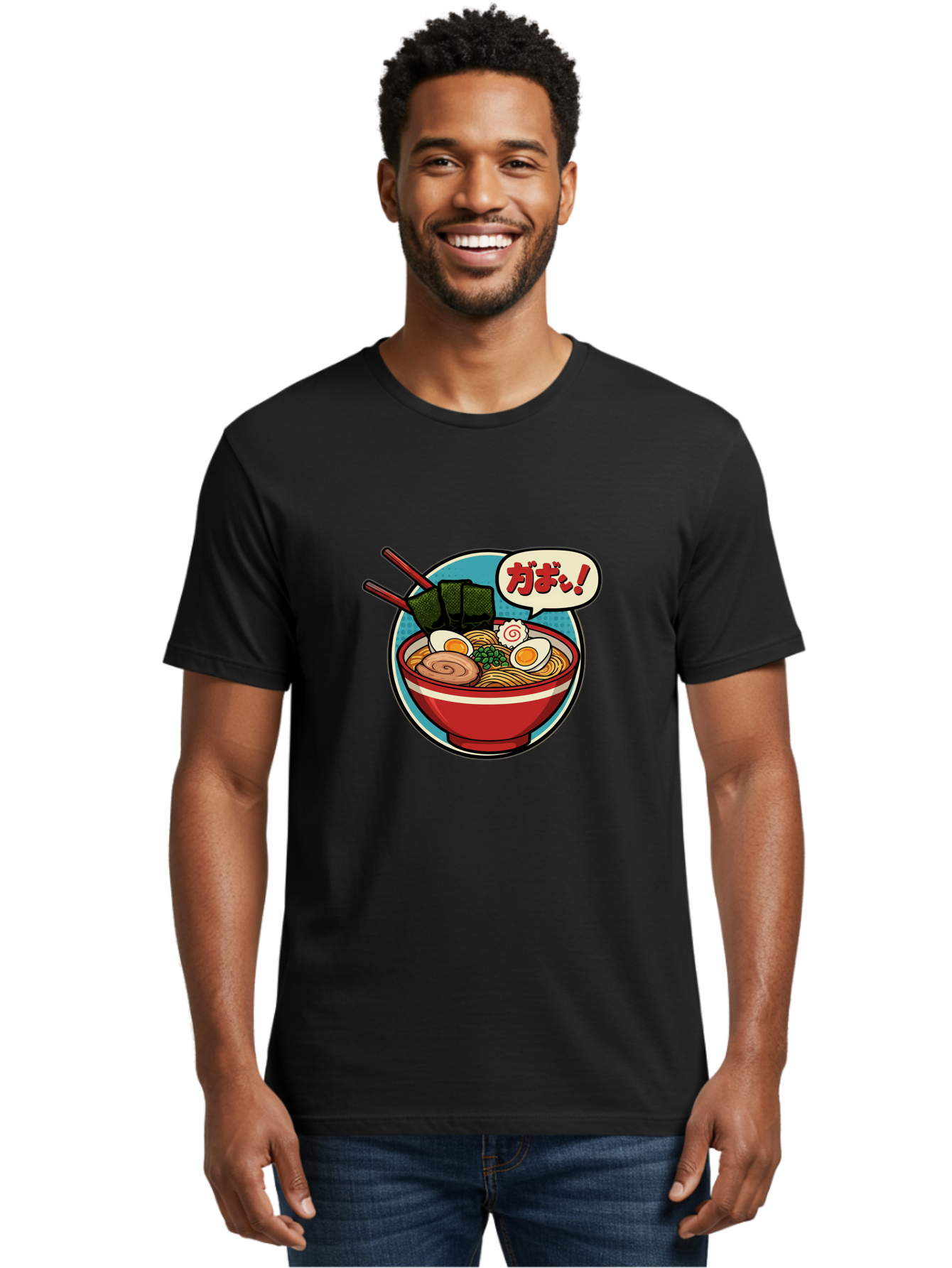 Ramen-Bowl-6 Men'S Graphic Tee, 100% Cotton, Comfortable Casual Summer Wear, Machine Washable, Ramen, Bowl Of Noodles, Japanese Cuisine, Egg, Seaweed, Food Illustration, Cartoon-Style, Chopsticks, Spiral Pattern, Boiled Egg, Savory Dish Bae711 29