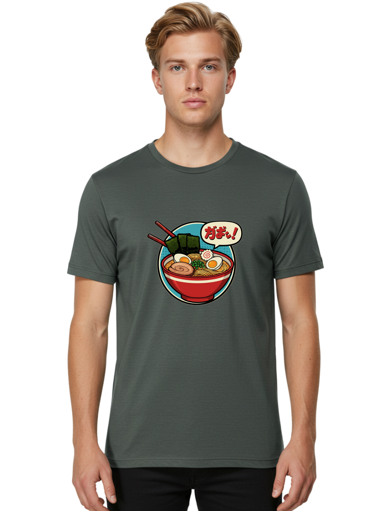 Ramen-Bowl-6 Men'S Graphic Tee, 100% Cotton, Comfortable Casual Summer Wear, Machine Washable, Ramen, Bowl Of Noodles, Japanese Cuisine, Egg, Seaweed, Food Illustration, Cartoon-Style, Chopsticks, Spiral Pattern, Boiled Egg, Savory Dish Bae711 30