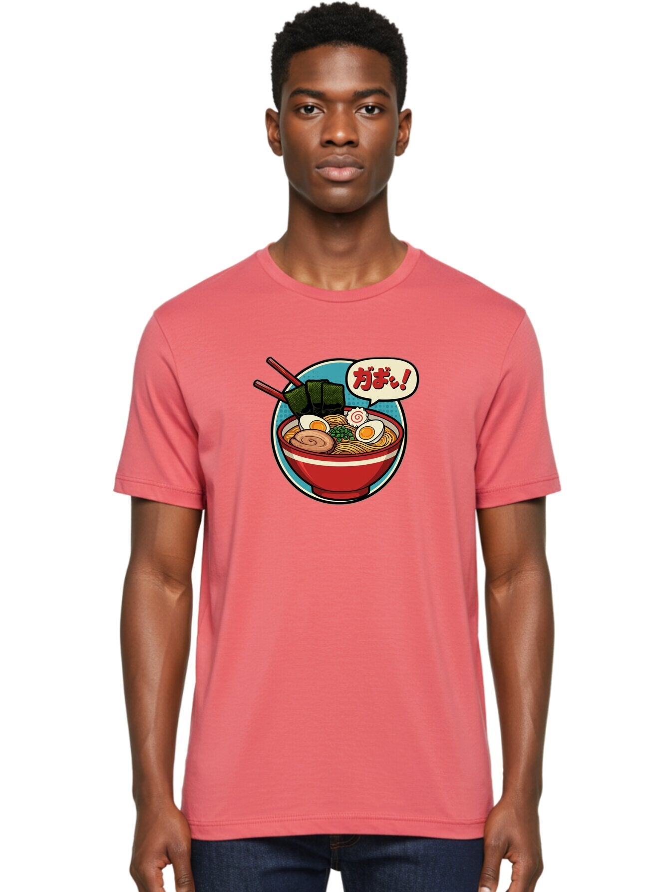 Ramen-Bowl-6 Men'S Graphic Tee, 100% Cotton, Comfortable Casual Summer Wear, Machine Washable, Ramen, Bowl Of Noodles, Japanese Cuisine, Egg, Seaweed, Food Illustration, Cartoon-Style, Chopsticks, Spiral Pattern, Boiled Egg, Savory Dish Bae711 23