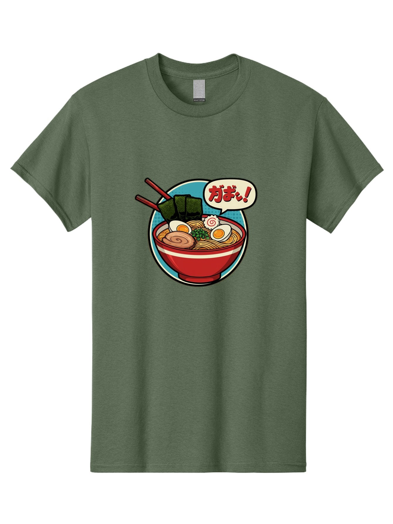 Ramen-Bowl-6 Men'S Graphic Tee, 100% Cotton, Comfortable Casual Summer Wear, Machine Washable, Ramen, Bowl Of Noodles, Japanese Cuisine, Egg, Seaweed, Food Illustration, Cartoon-Style, Chopsticks, Spiral Pattern, Boiled Egg, Savory Dish Bae711 3