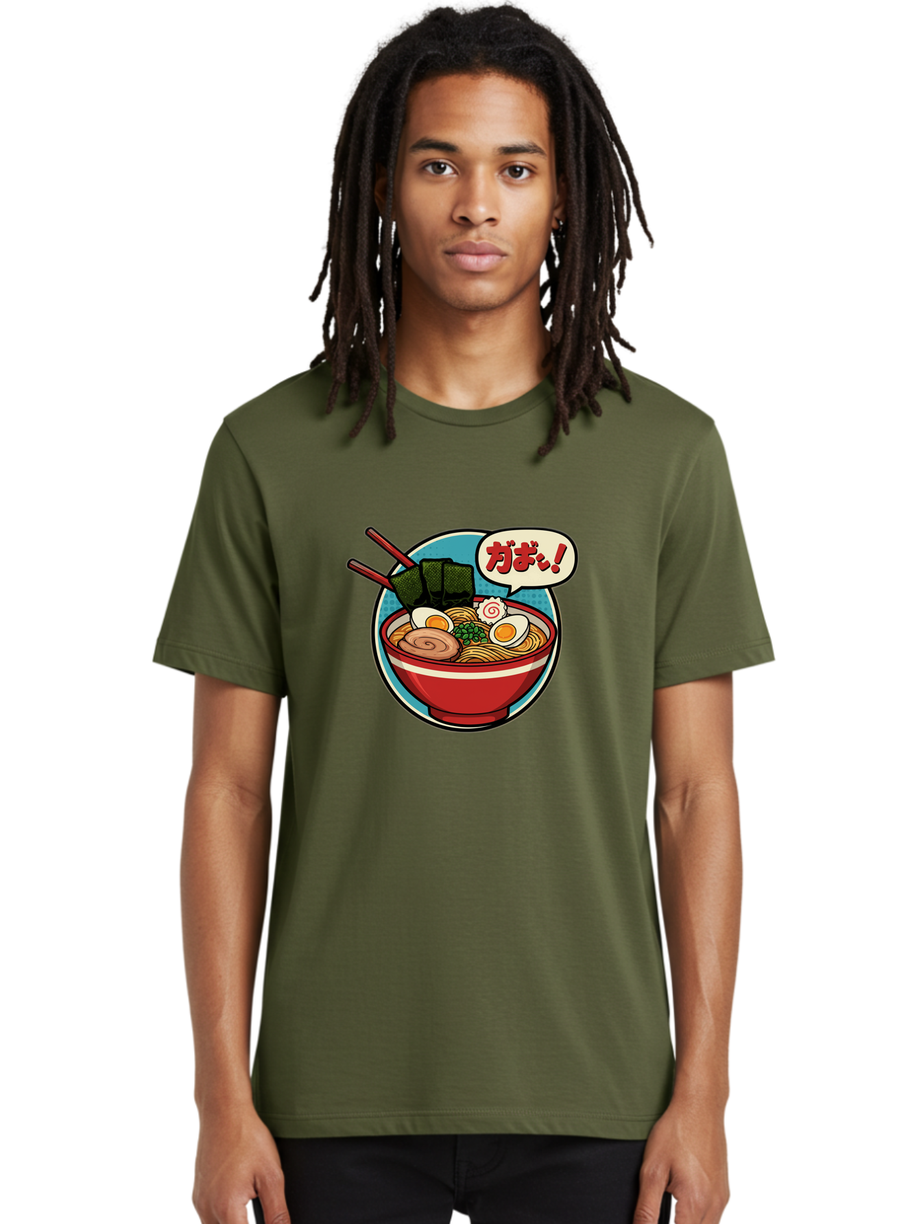 Ramen-Bowl-6 Men'S Graphic Tee, 100% Cotton, Comfortable Casual Summer Wear, Machine Washable, Ramen, Bowl Of Noodles, Japanese Cuisine, Egg, Seaweed, Food Illustration, Cartoon-Style, Chopsticks, Spiral Pattern, Boiled Egg, Savory Dish Bae711 24