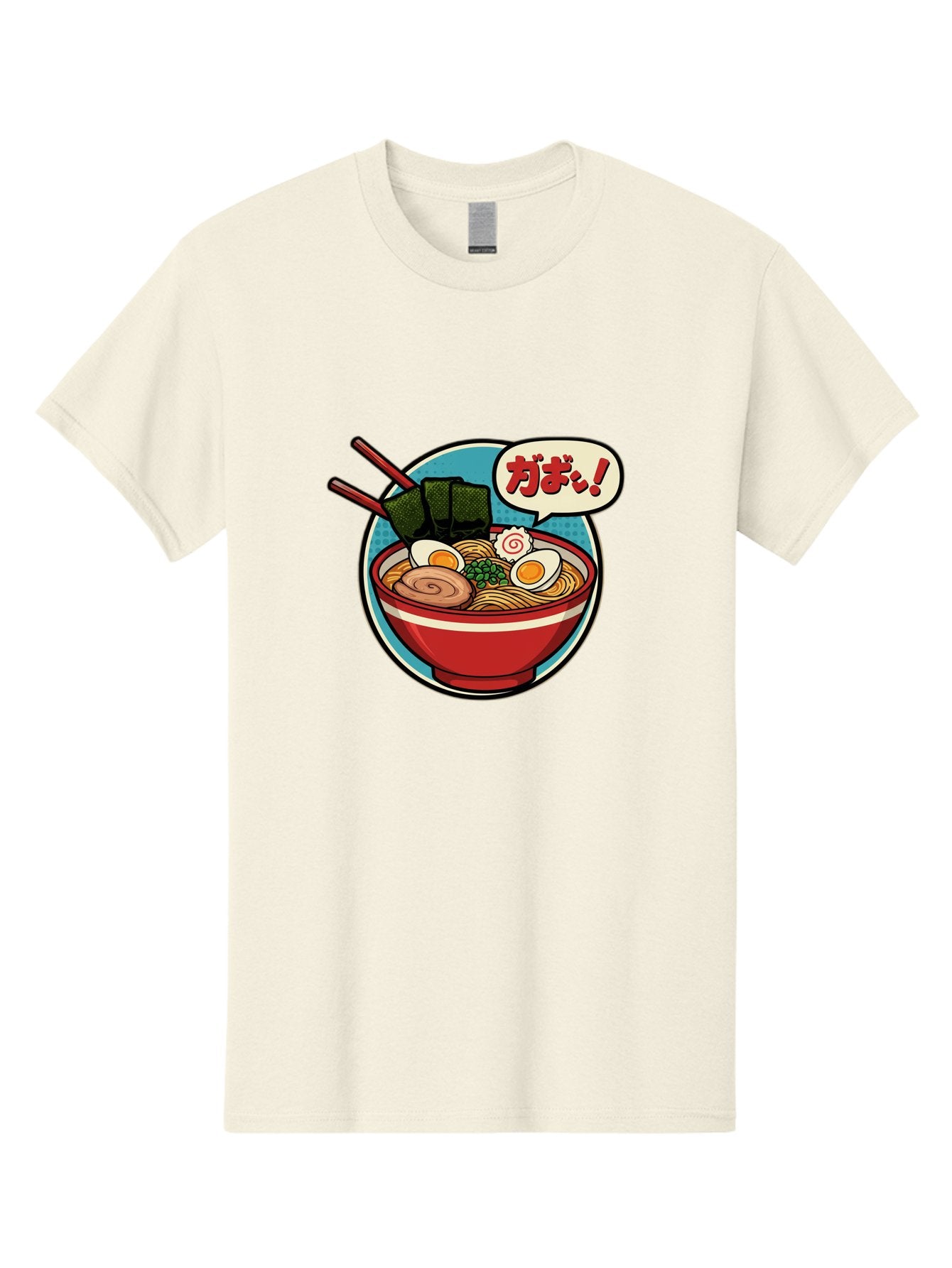 Ramen-Bowl-6 Men'S Graphic Tee, 100% Cotton, Comfortable Casual Summer Wear, Machine Washable, Ramen, Bowl Of Noodles, Japanese Cuisine, Egg, Seaweed, Food Illustration, Cartoon-Style, Chopsticks, Spiral Pattern, Boiled Egg, Savory Dish Bae711 6