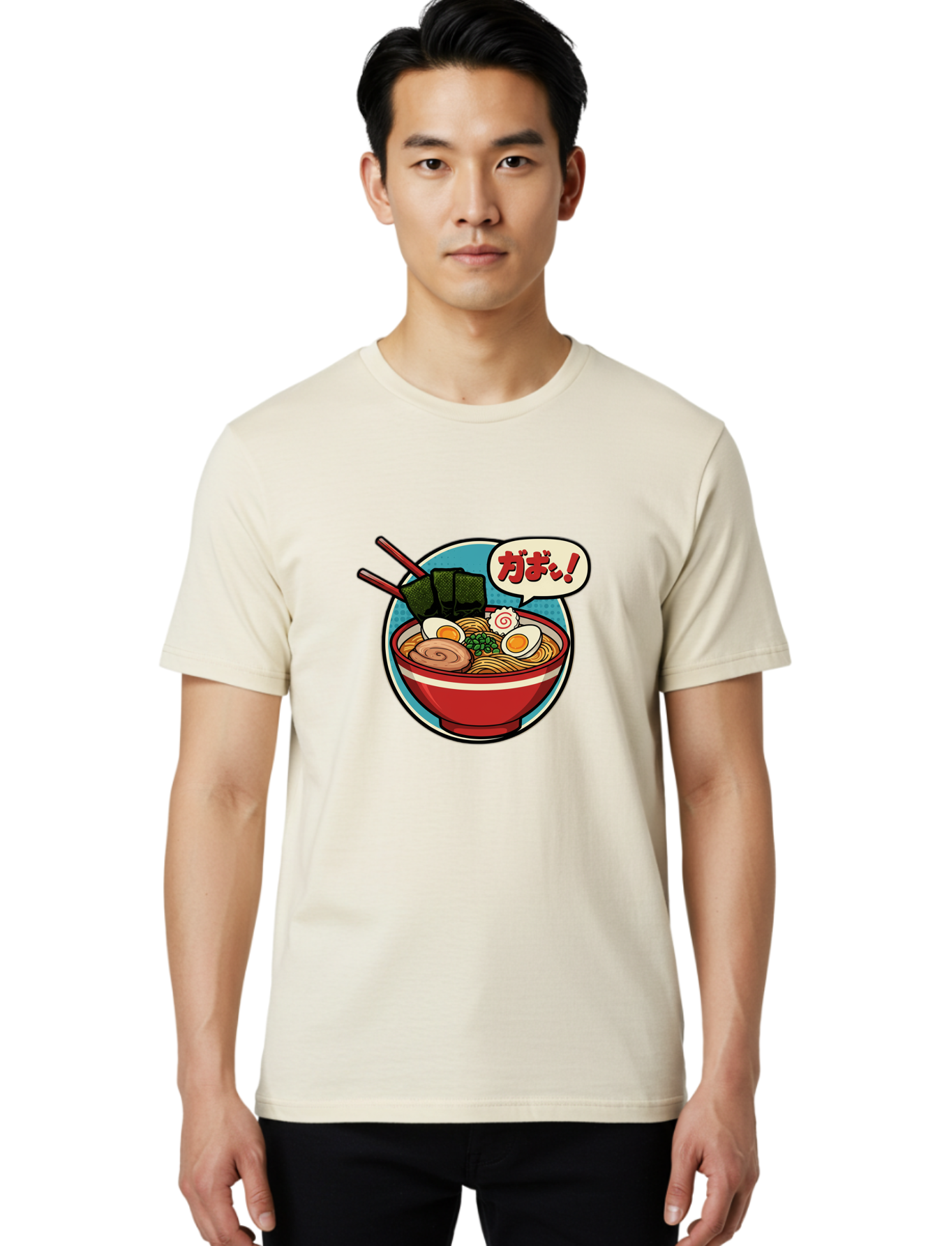 Ramen-Bowl-6 Men'S Graphic Tee, 100% Cotton, Comfortable Casual Summer Wear, Machine Washable, Ramen, Bowl Of Noodles, Japanese Cuisine, Egg, Seaweed, Food Illustration, Cartoon-Style, Chopsticks, Spiral Pattern, Boiled Egg, Savory Dish Bae711 22