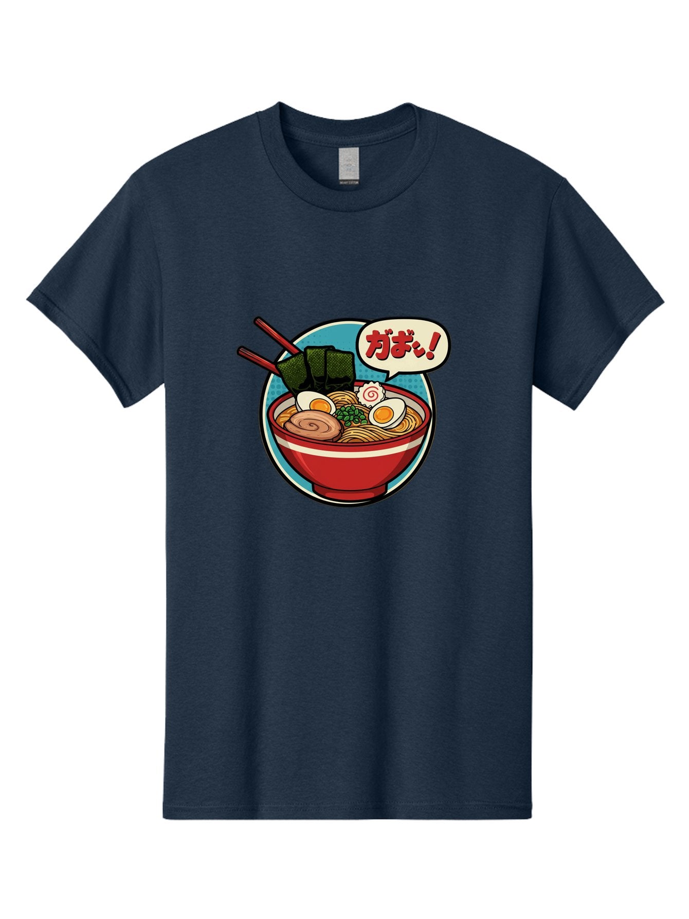 Ramen-Bowl-6 Men'S Graphic Tee, 100% Cotton, Comfortable Casual Summer Wear, Machine Washable, Ramen, Bowl Of Noodles, Japanese Cuisine, Egg, Seaweed, Food Illustration, Cartoon-Style, Chopsticks, Spiral Pattern, Boiled Egg, Savory Dish Bae711 4