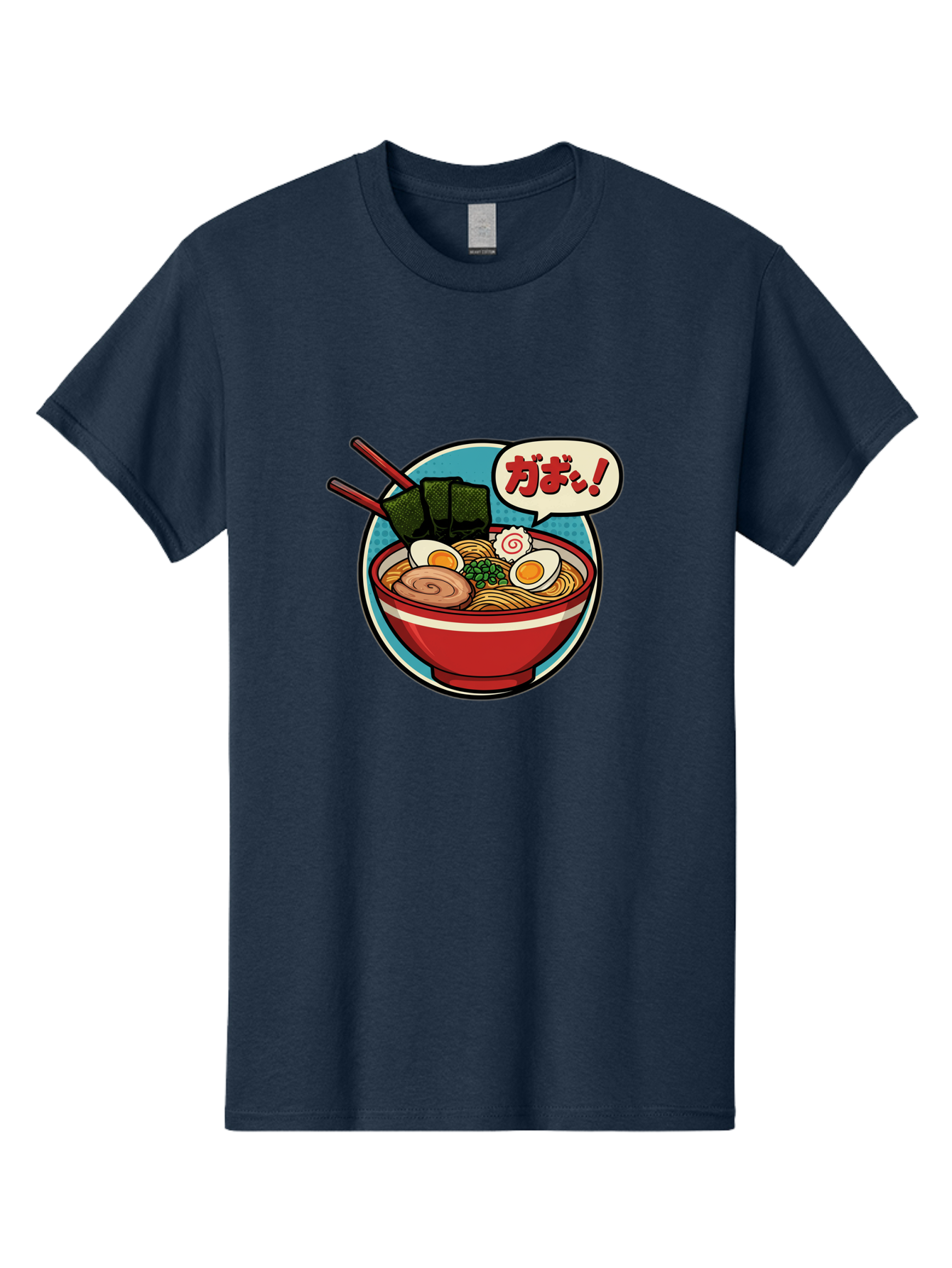 Ramen-Bowl-6 Men'S Graphic Tee, 100% Cotton, Comfortable Casual Summer Wear, Machine Washable, Ramen, Bowl Of Noodles, Japanese Cuisine, Egg, Seaweed, Food Illustration, Cartoon-Style, Chopsticks, Spiral Pattern, Boiled Egg, Savory Dish Bae711 12