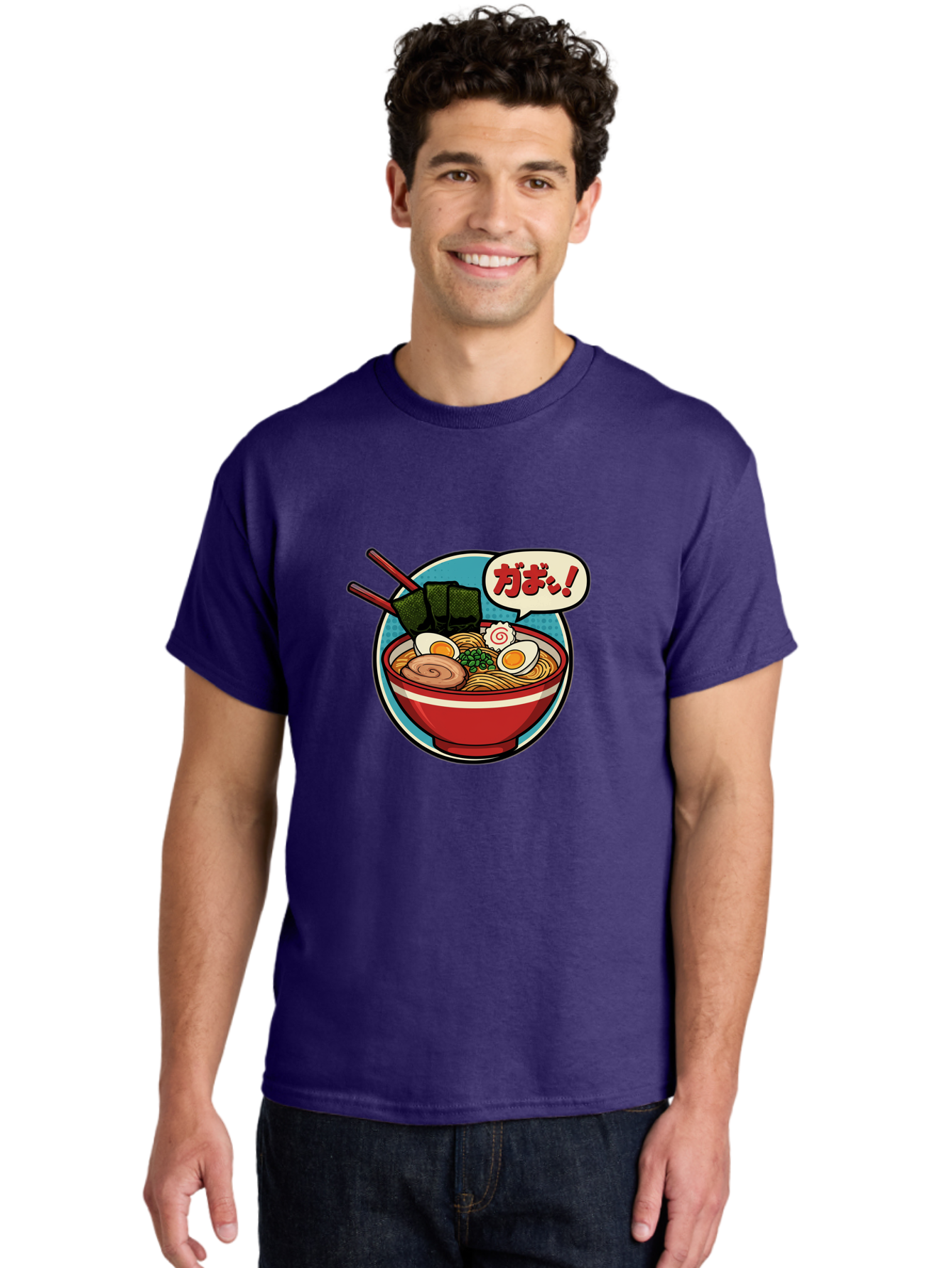 Ramen-Bowl-6 Men'S Graphic Tee, 100% Cotton, Comfortable Casual Summer Wear, Machine Washable, Ramen, Bowl Of Noodles, Japanese Cuisine, Egg, Seaweed, Food Illustration, Cartoon-Style, Chopsticks, Spiral Pattern, Boiled Egg, Savory Dish Bae711 17
