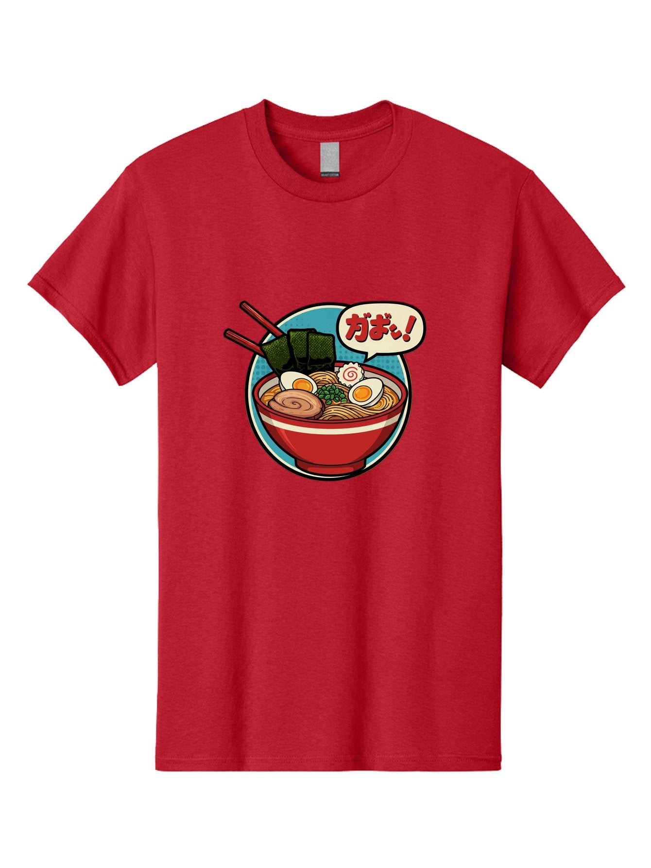 Ramen-Bowl-6 Men'S Graphic Tee, 100% Cotton, Comfortable Casual Summer Wear, Machine Washable, Ramen, Bowl Of Noodles, Japanese Cuisine, Egg, Seaweed, Food Illustration, Cartoon-Style, Chopsticks, Spiral Pattern, Boiled Egg, Savory Dish Bae711 7